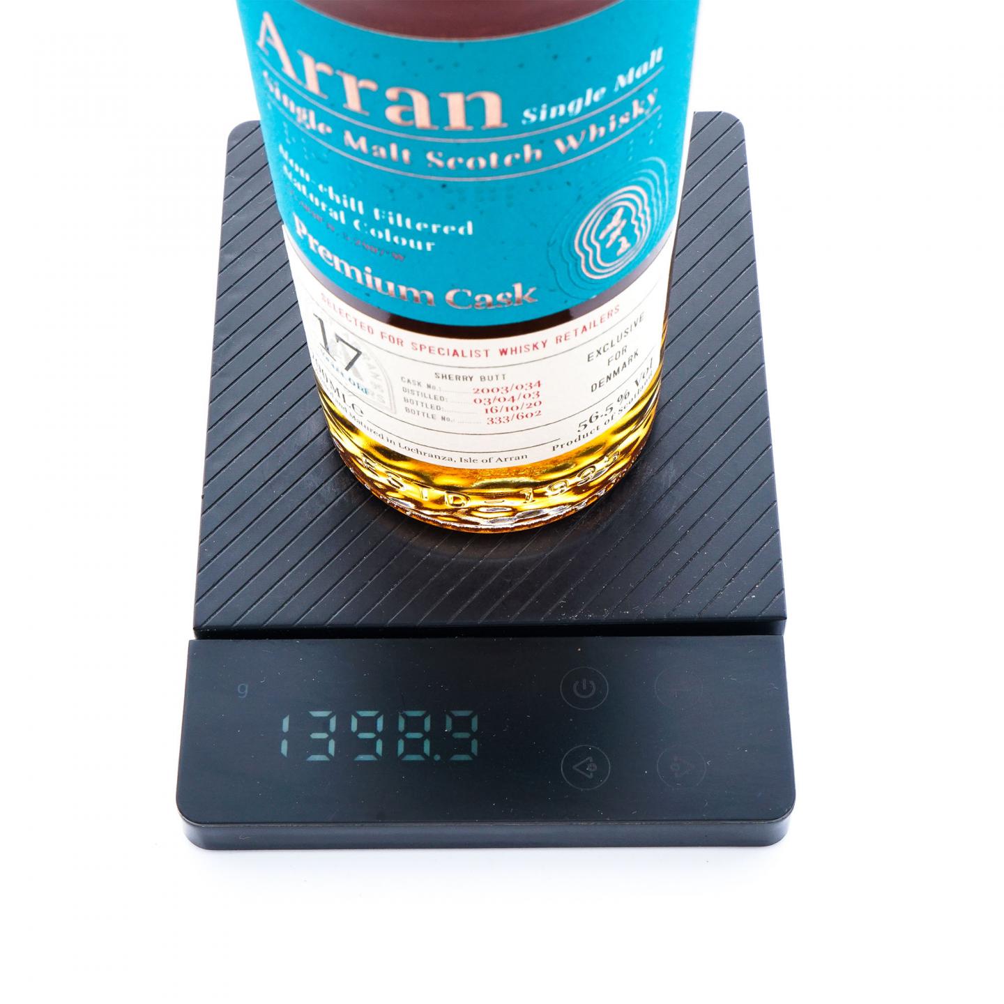 Arran 艾伦 17年 2003-2020 丹麦特供 雪莉桶#2003/034 56.5%Vol.