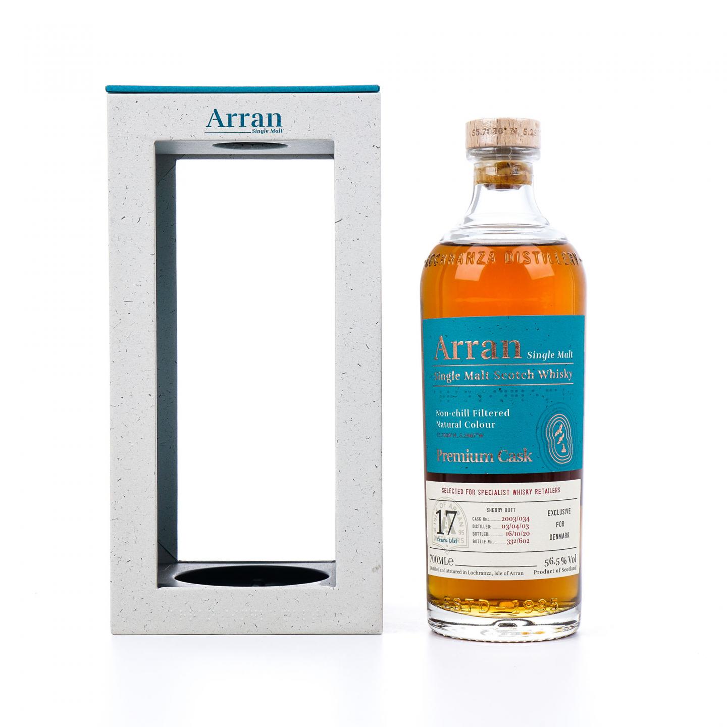 Arran 艾伦 17年 2003-2020 丹麦特供 雪莉桶#2003/034 700ml