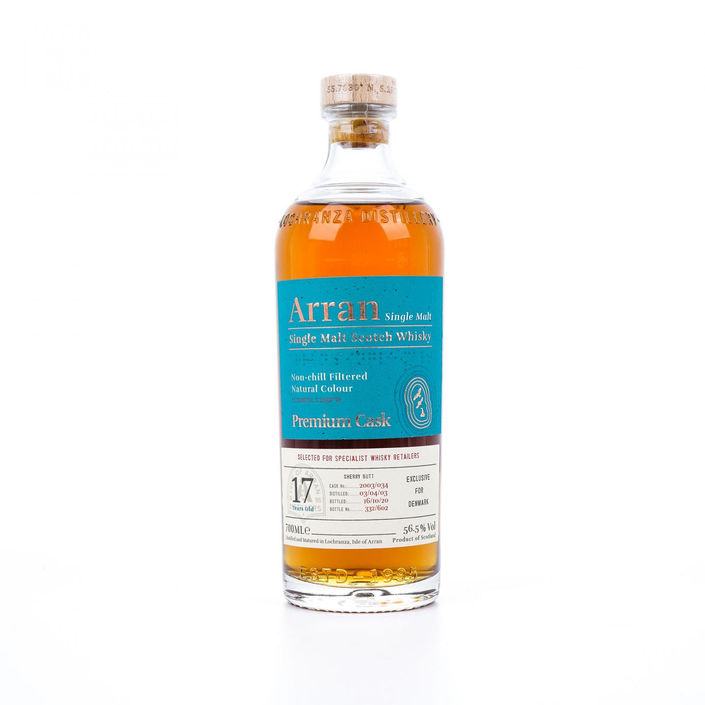 Arran 艾伦 17年 2003-2020 丹麦特供 雪莉桶#2003/034 700ml