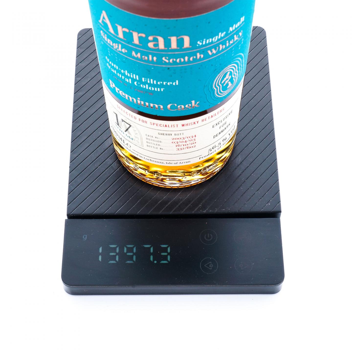 Arran 艾伦 17年 2003-2020 丹麦特供 雪莉桶#2003/034 700ml