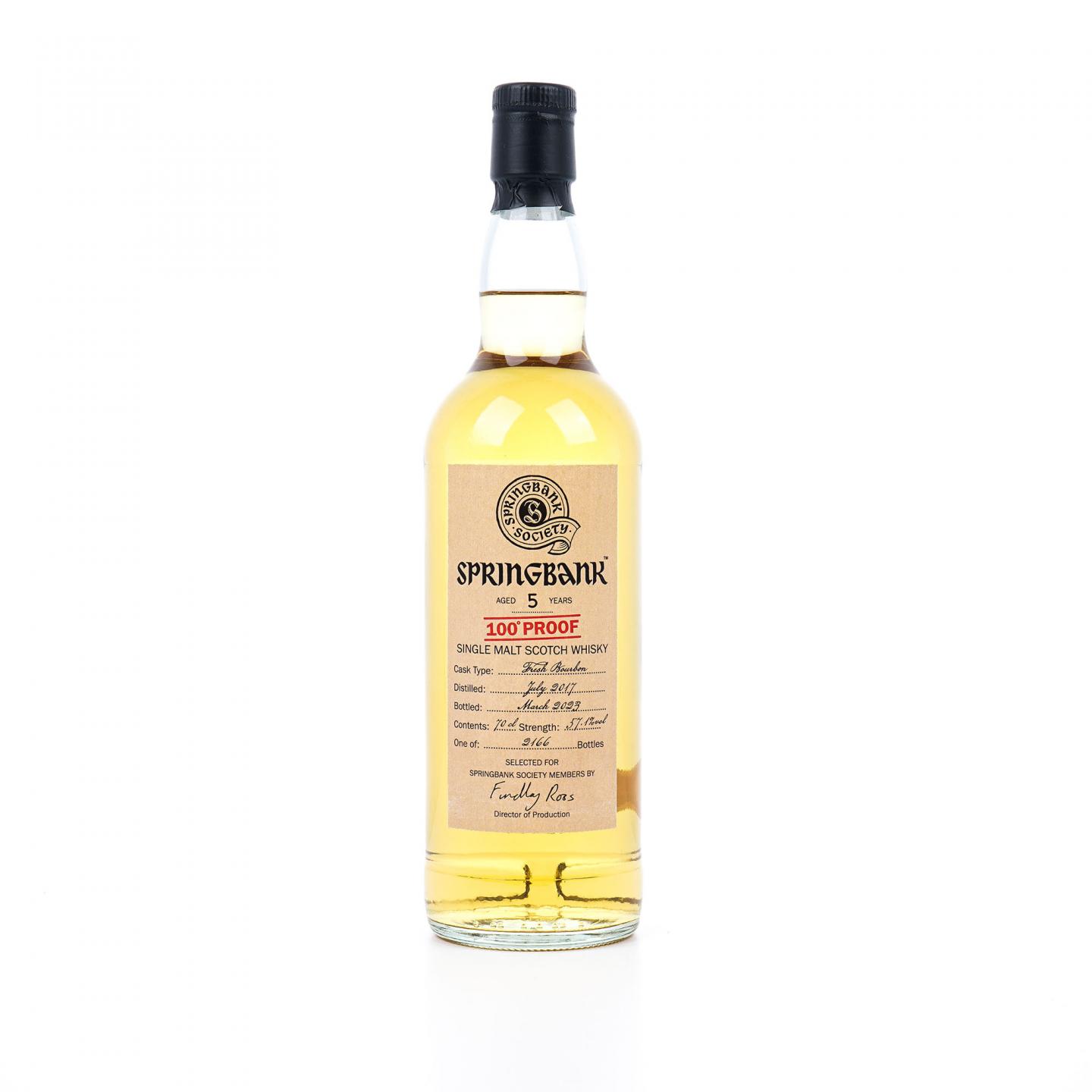 Springbank 云顶 5年 2017-2023 100° PROOF 云顶协会