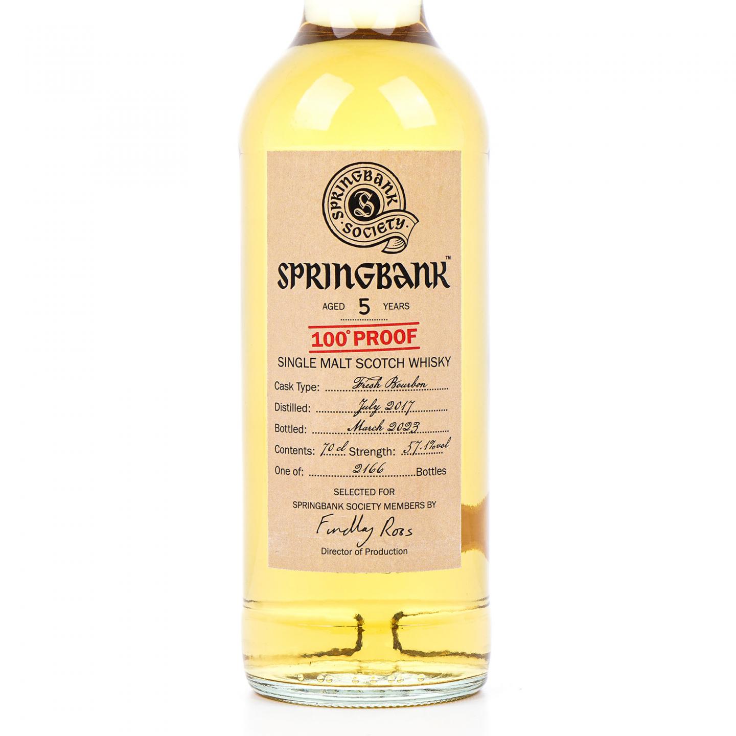 Springbank 云顶 5年 2017-2023 100° PROOF 云顶协会