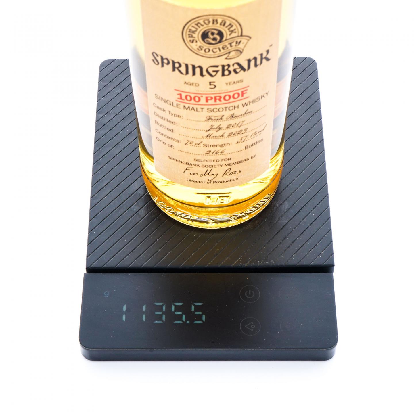 Springbank 云顶 5年 2017-2023 100° PROOF 云顶协会
