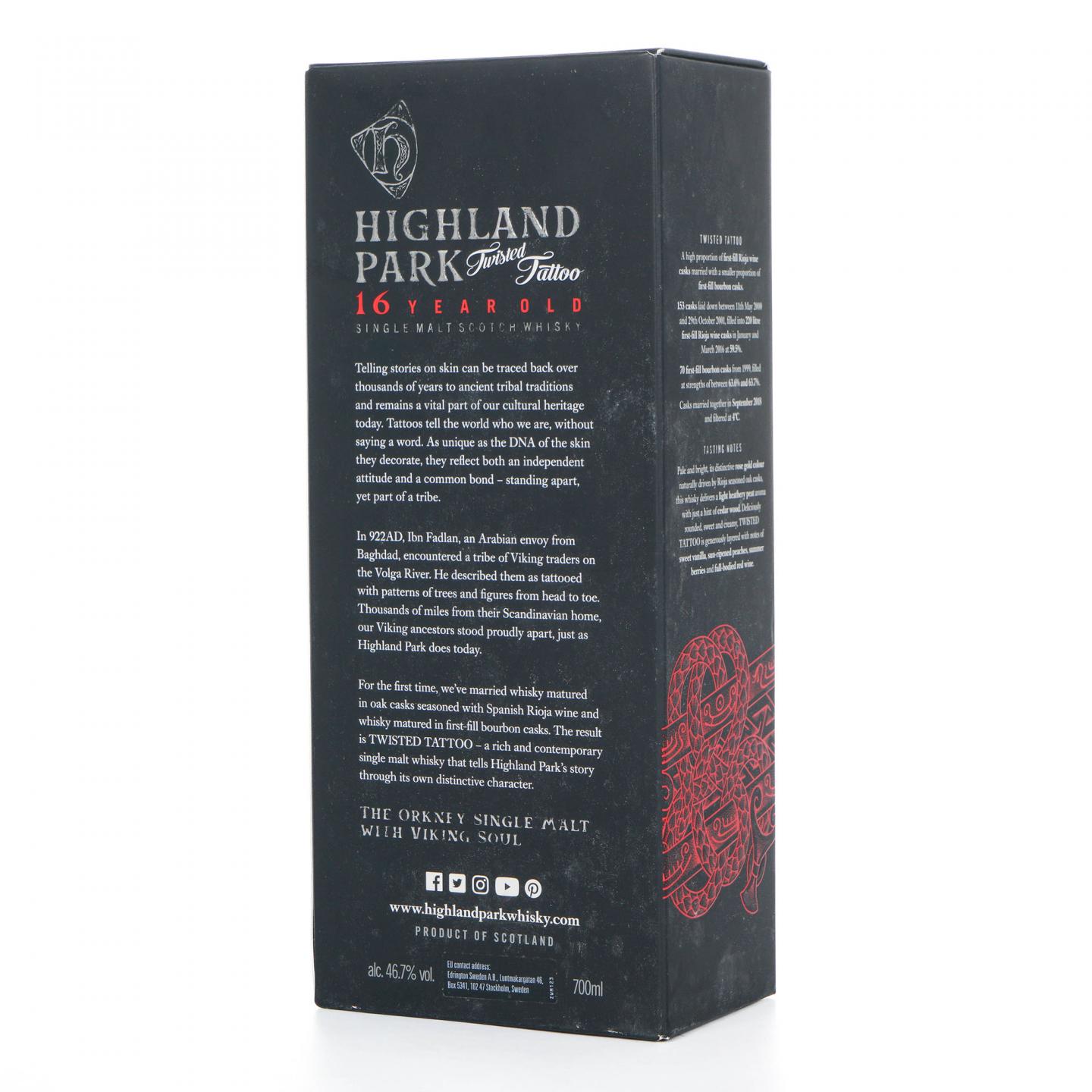 Highland Park 高原骑士 16年 Twisted Tattoo