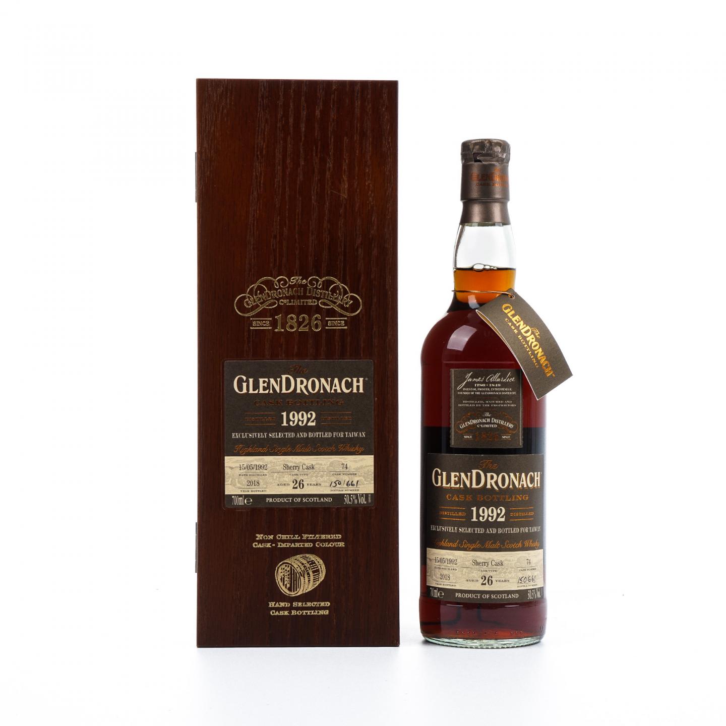 Glendronach 格兰多纳 26年 1992-2018 雪莉单桶#74