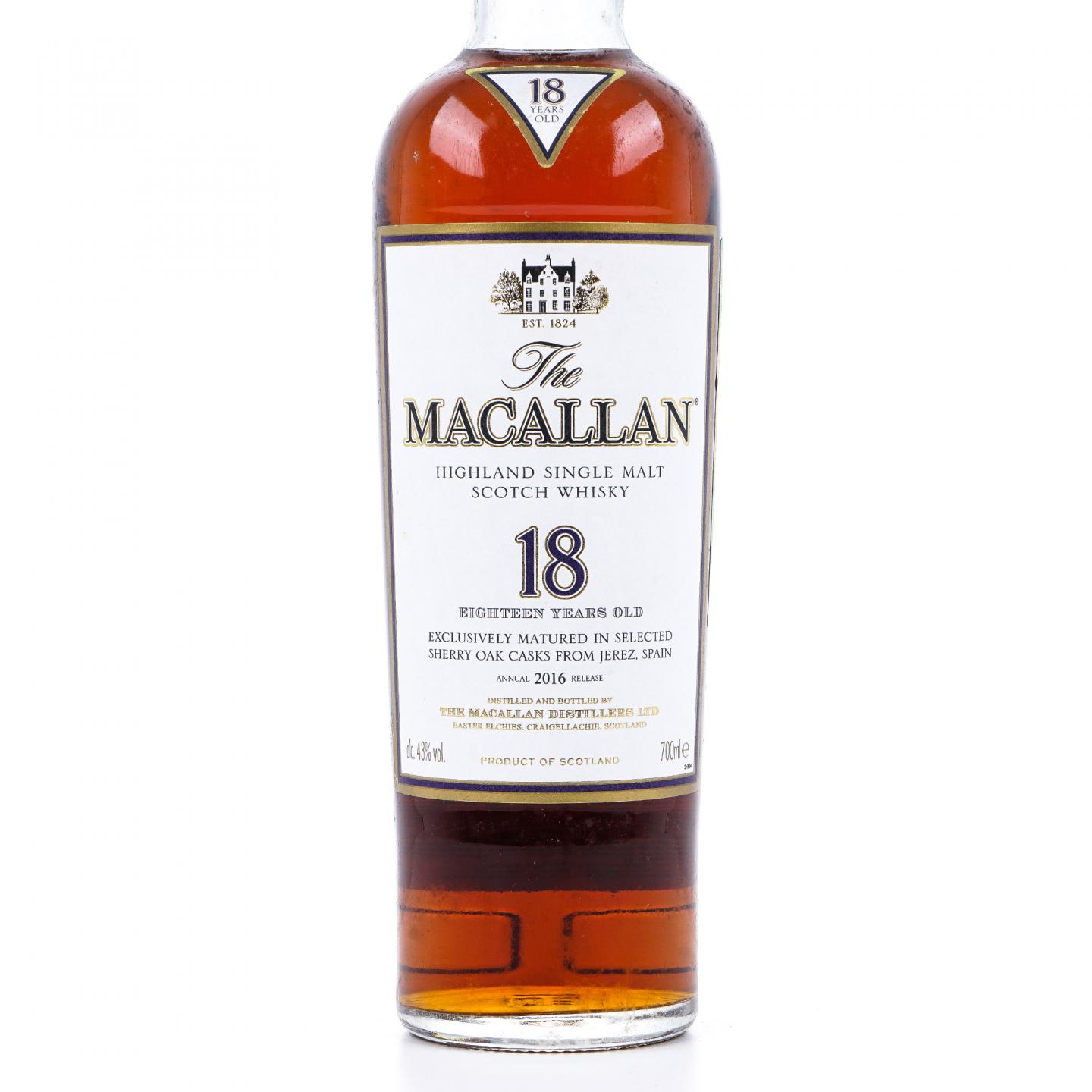 Macallan 麦卡伦 18年 2016 雪莉桶