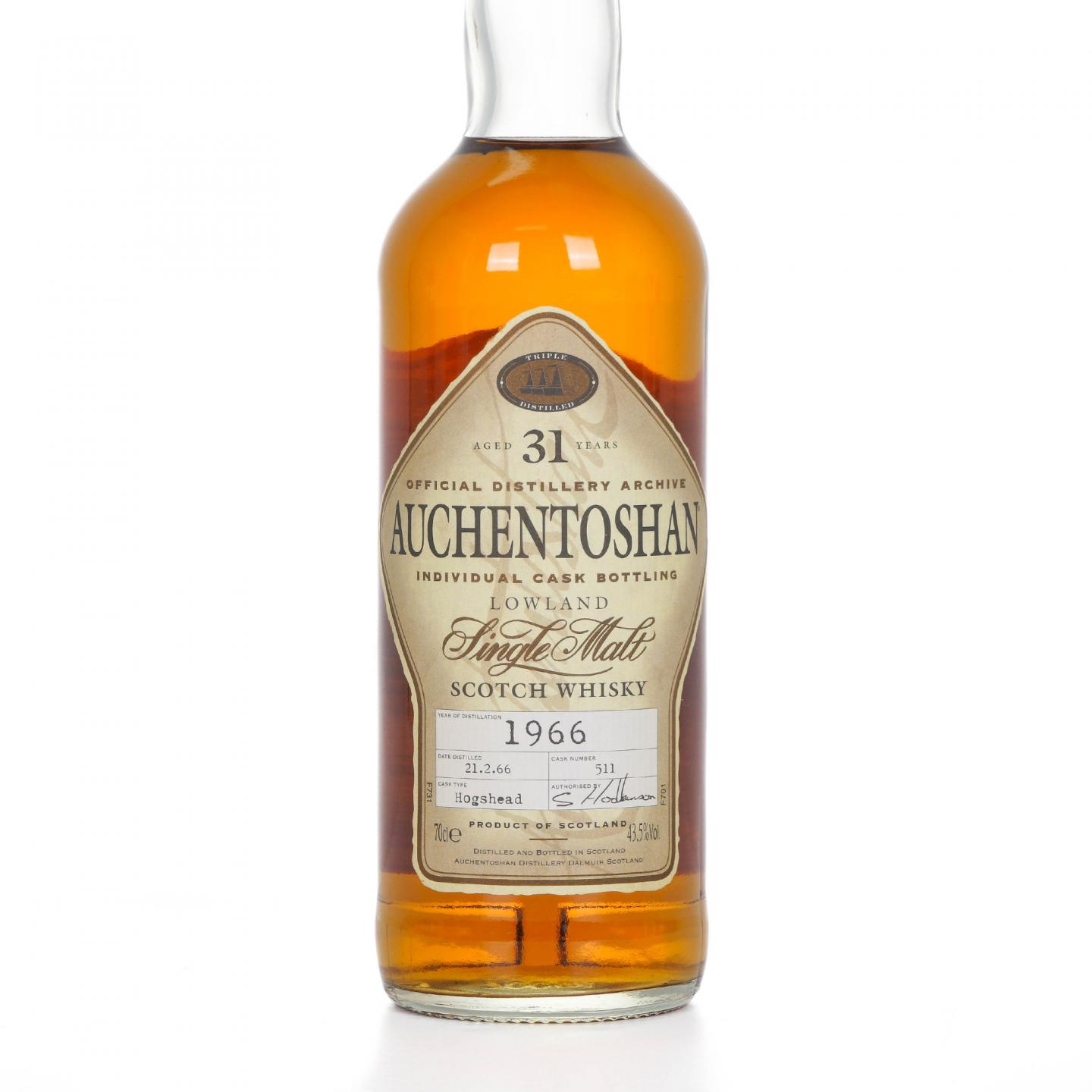 Auchentoshan 欧肯特轩 31年 1966 单桶#511