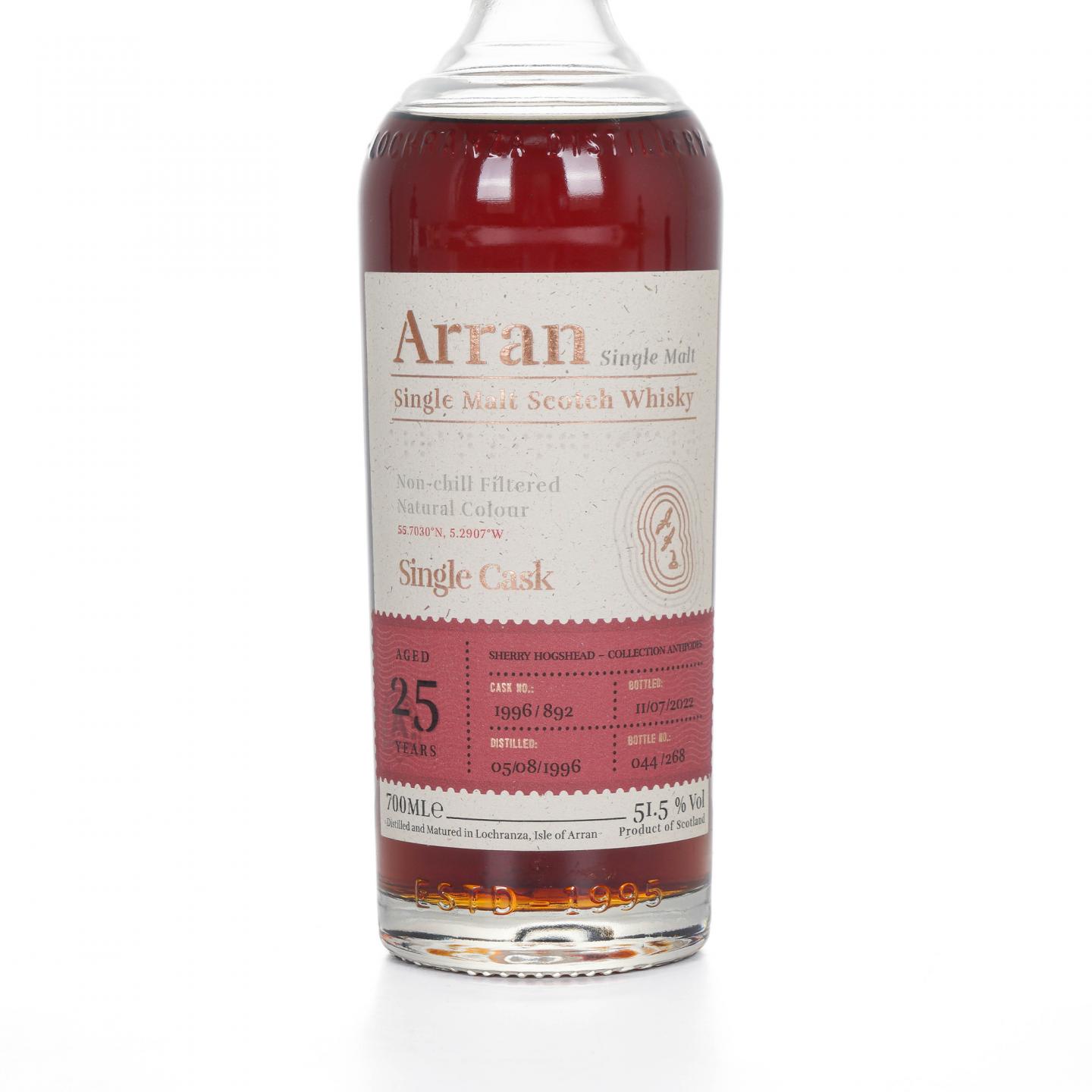 Arran 艾伦 25年 1996-2022 雪莉单桶