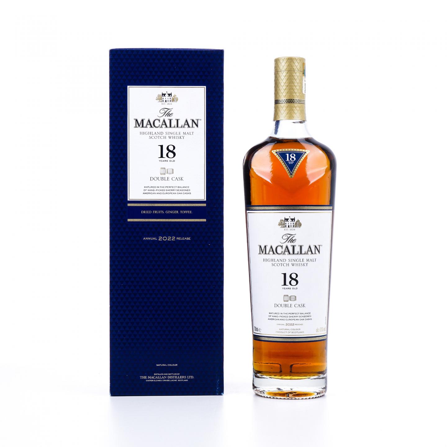 【附X光图】Macallan 麦卡伦 18年 Double Cask 2022 700ml