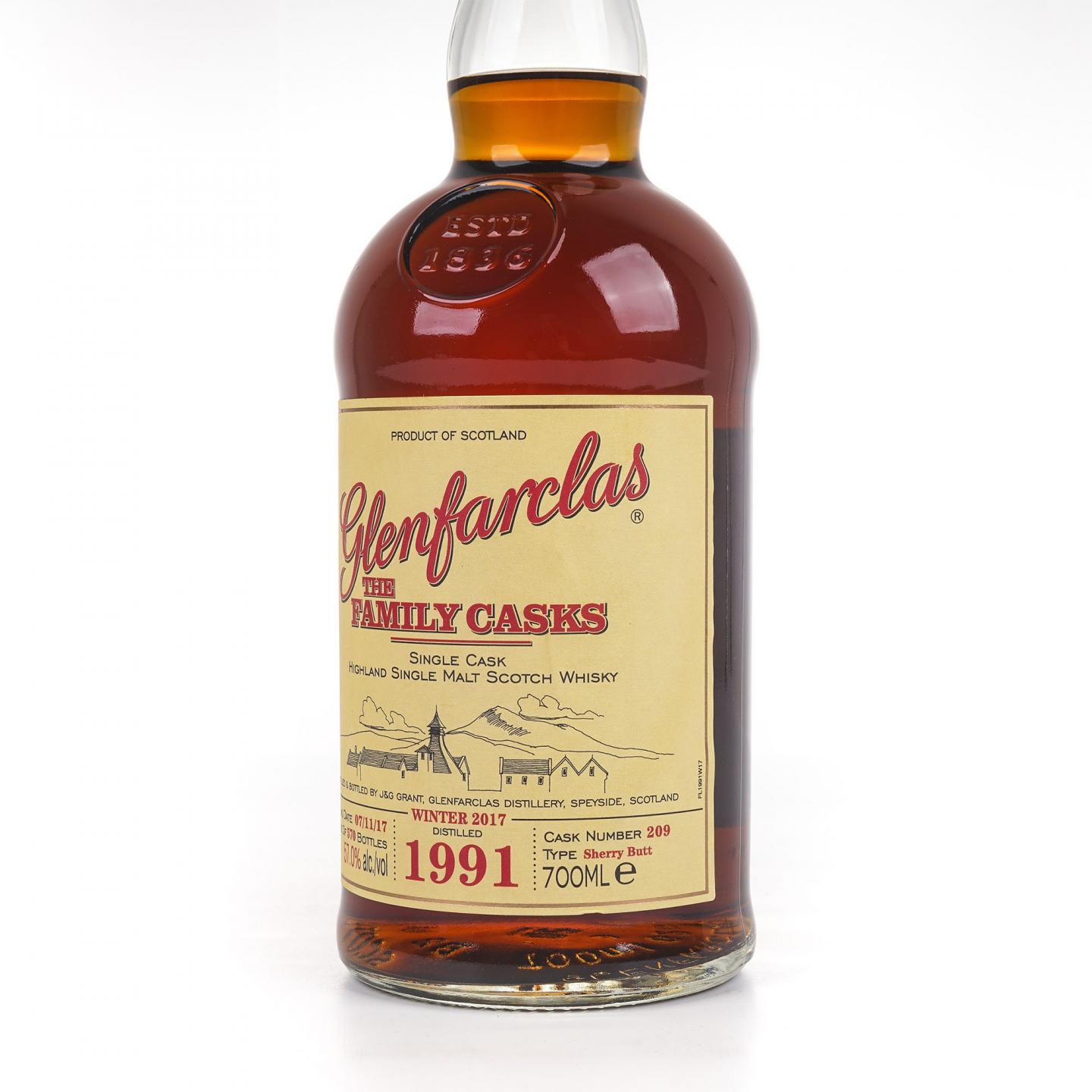 Glenfarclas 格兰花格 1991-2017 家族桶 雪莉单桶#209