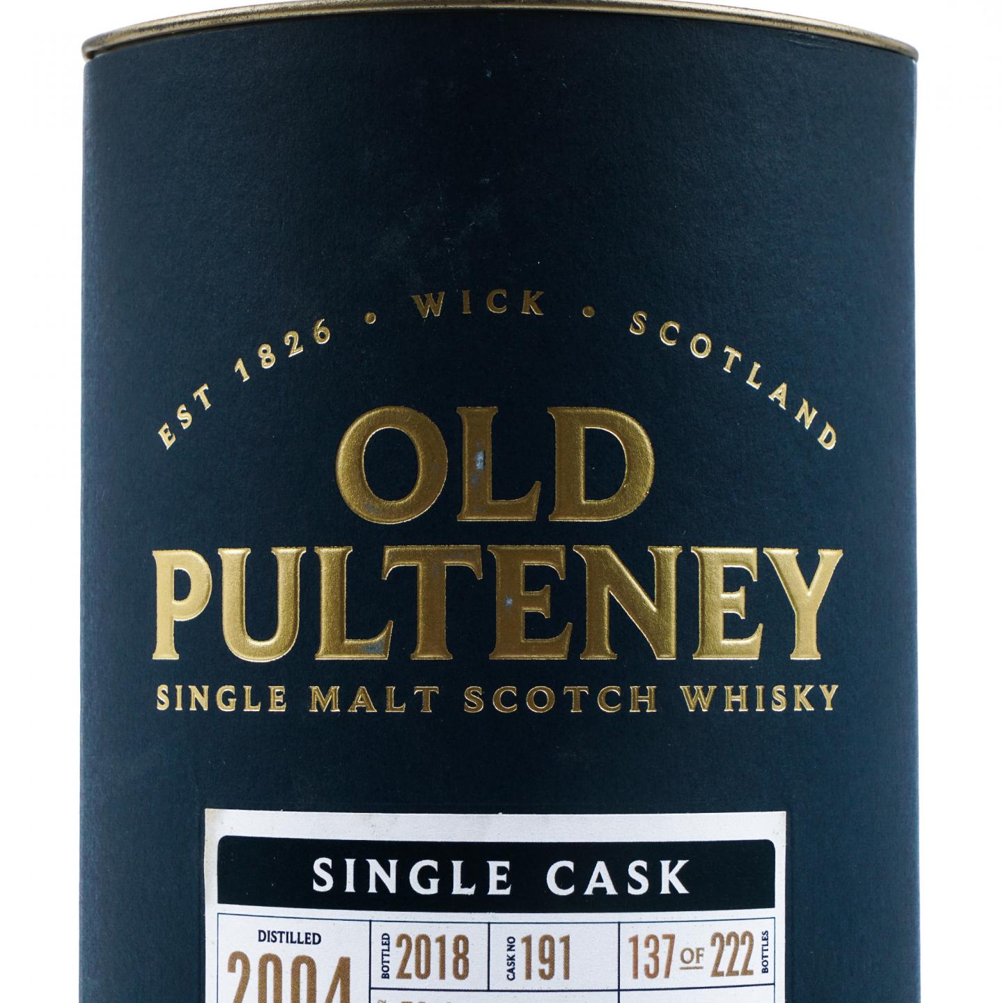 Old Pulteney 老富特尼 2004-2018 桶号#191