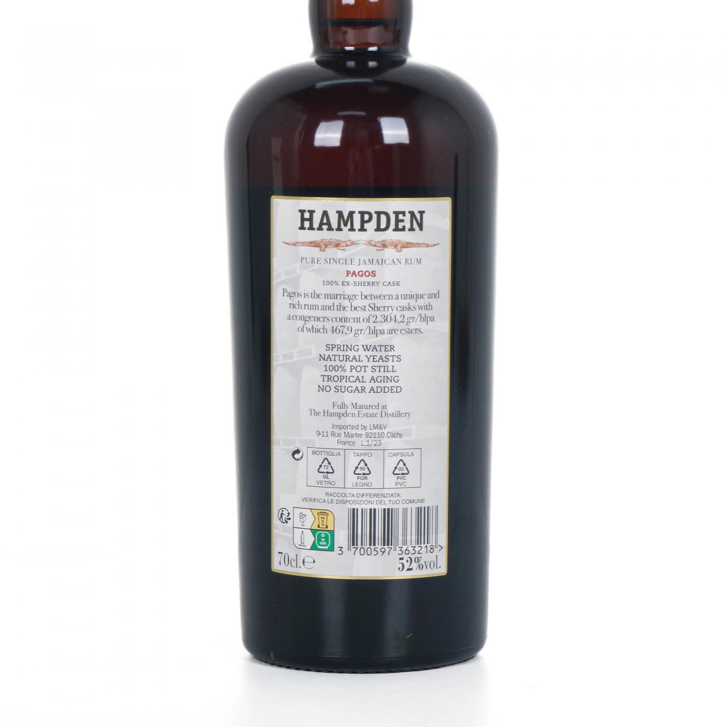 Hampden Estate 汉普登庄园 Pagos 雪莉桶 牙买加朗姆酒