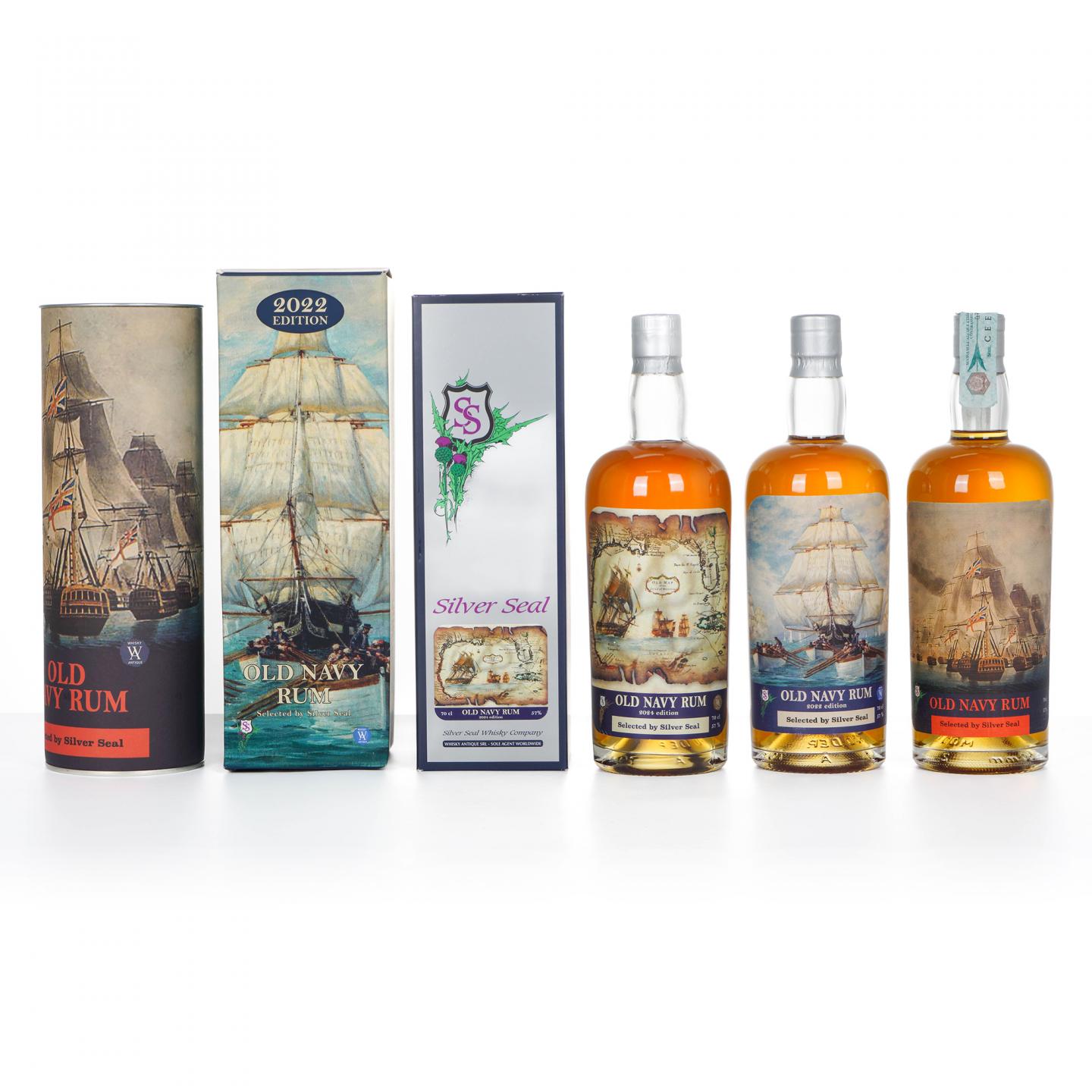 Old Navy Rum 2018/2022/2024 Silver Seal 老海军朗姆酒 3瓶组