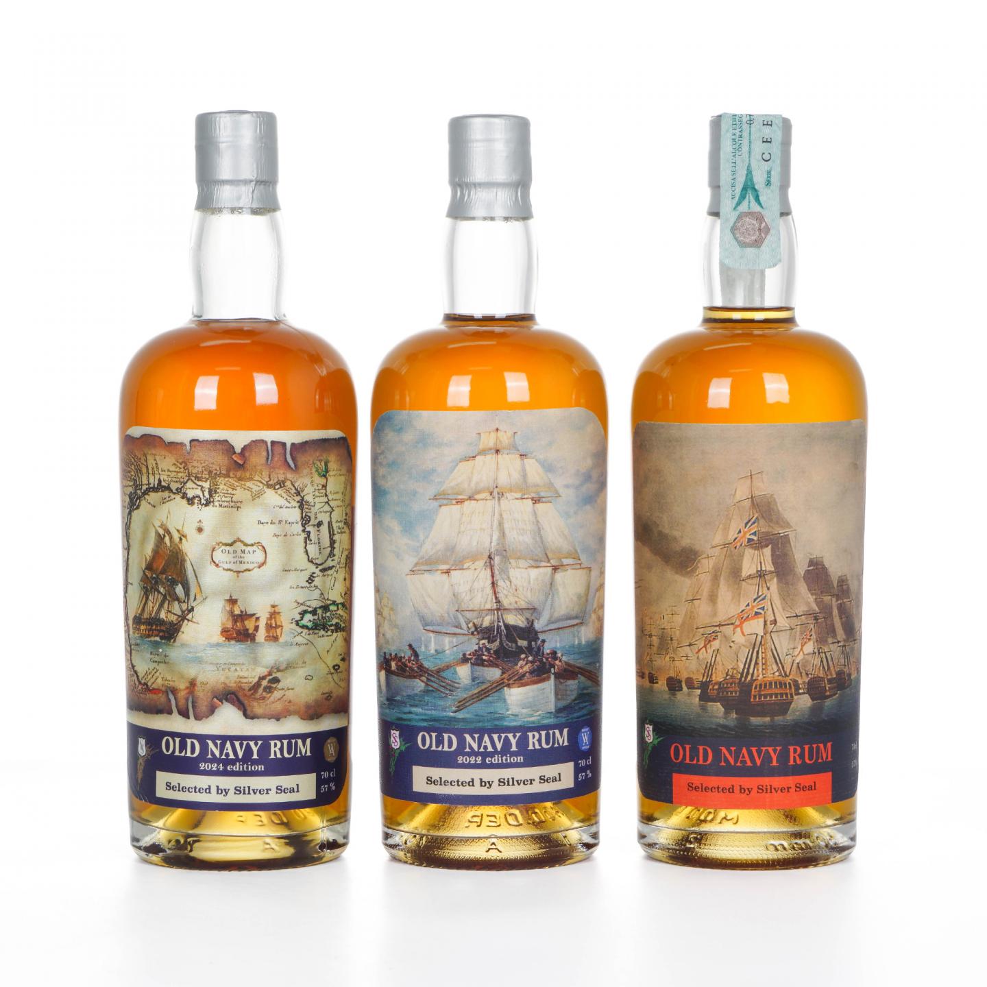 Old Navy Rum 2018/2022/2024 Silver Seal 老海军朗姆酒 3瓶组