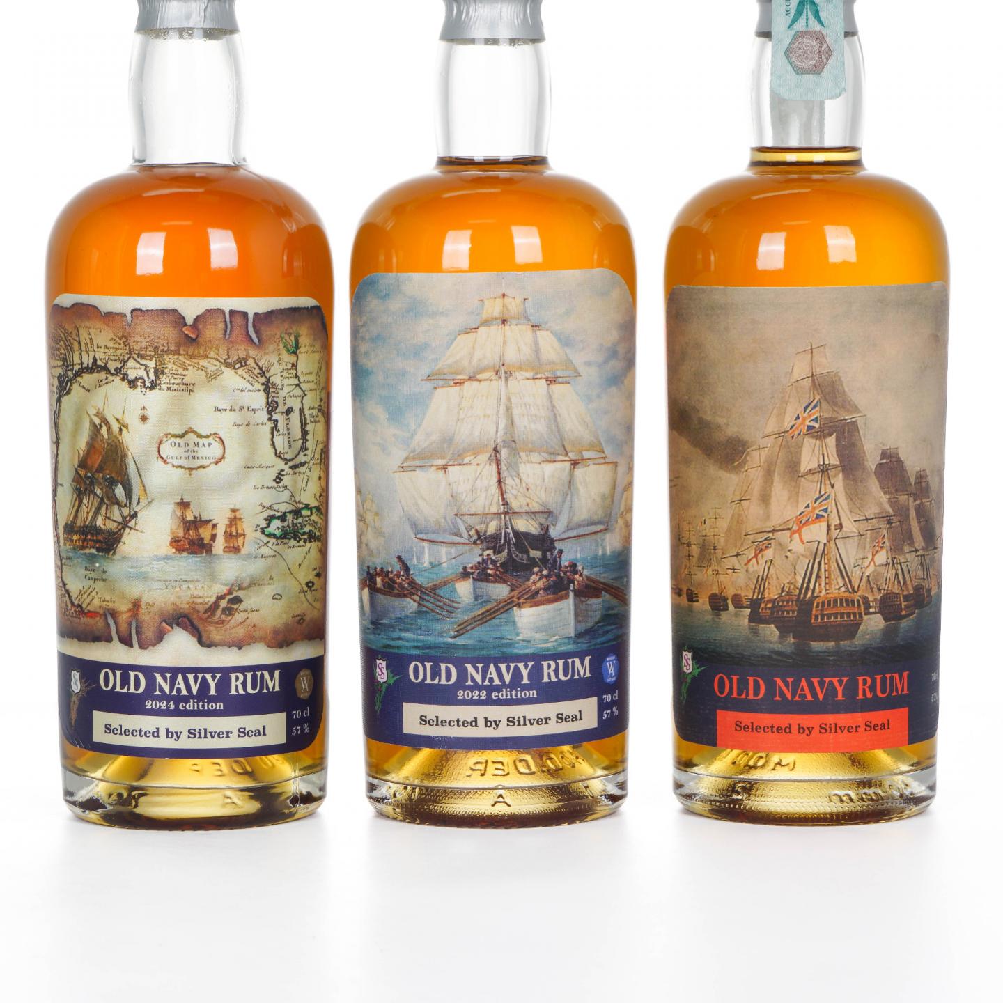 Old Navy Rum 2018/2022/2024 Silver Seal 老海军朗姆酒 3瓶组