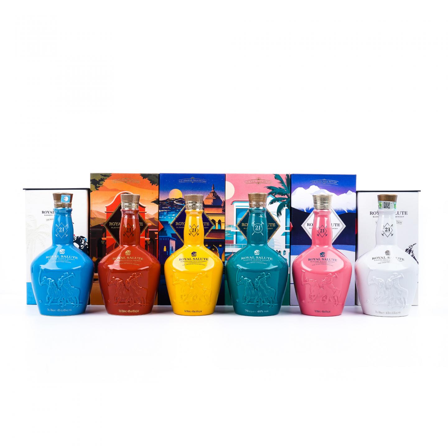 Royal Salute 皇家礼炮 21年 马球系列 调和 礼盒 6瓶组