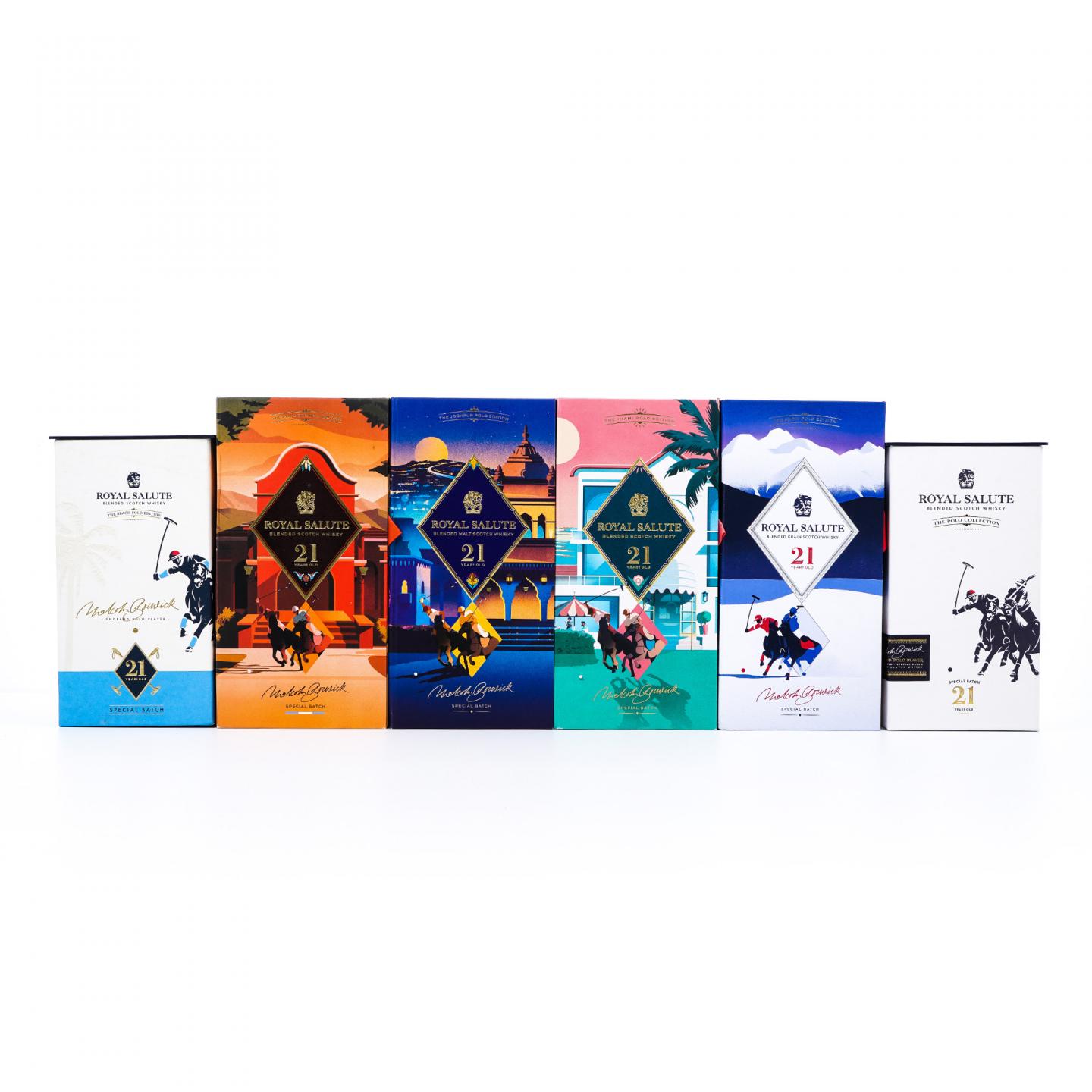 Royal Salute 皇家礼炮 21年 马球系列 调和 礼盒 6瓶组