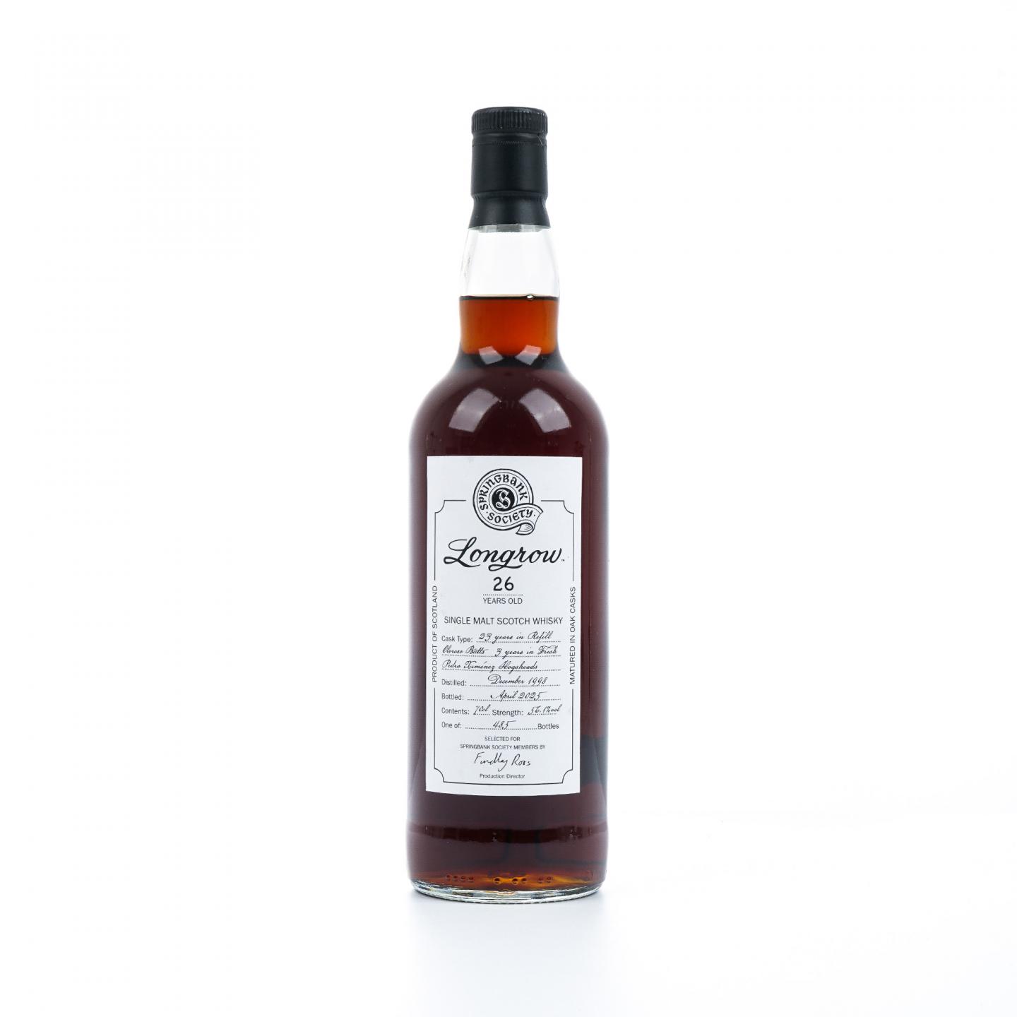 Longrow 朗格罗 26年 1998-2025 云顶协会出品 雪莉桶