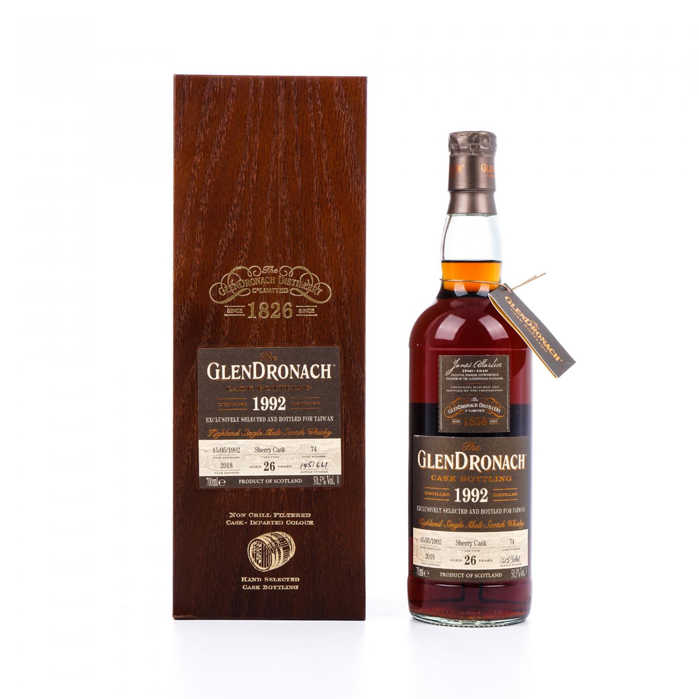 Glendronach 格兰多纳 26年 1992-2018 雪莉桶#74 700ml