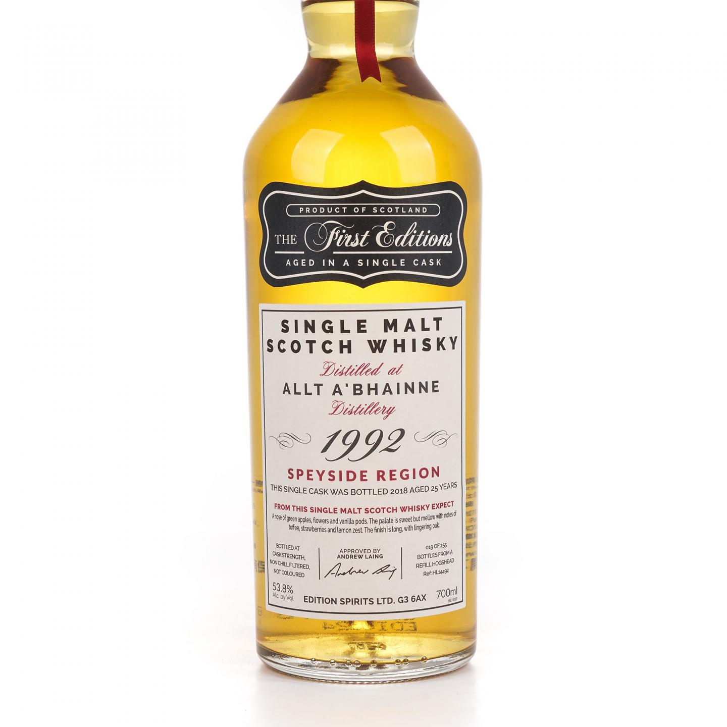Allt-a-Bhainne 欧特班 25年 1992-2018 Edition Spirits