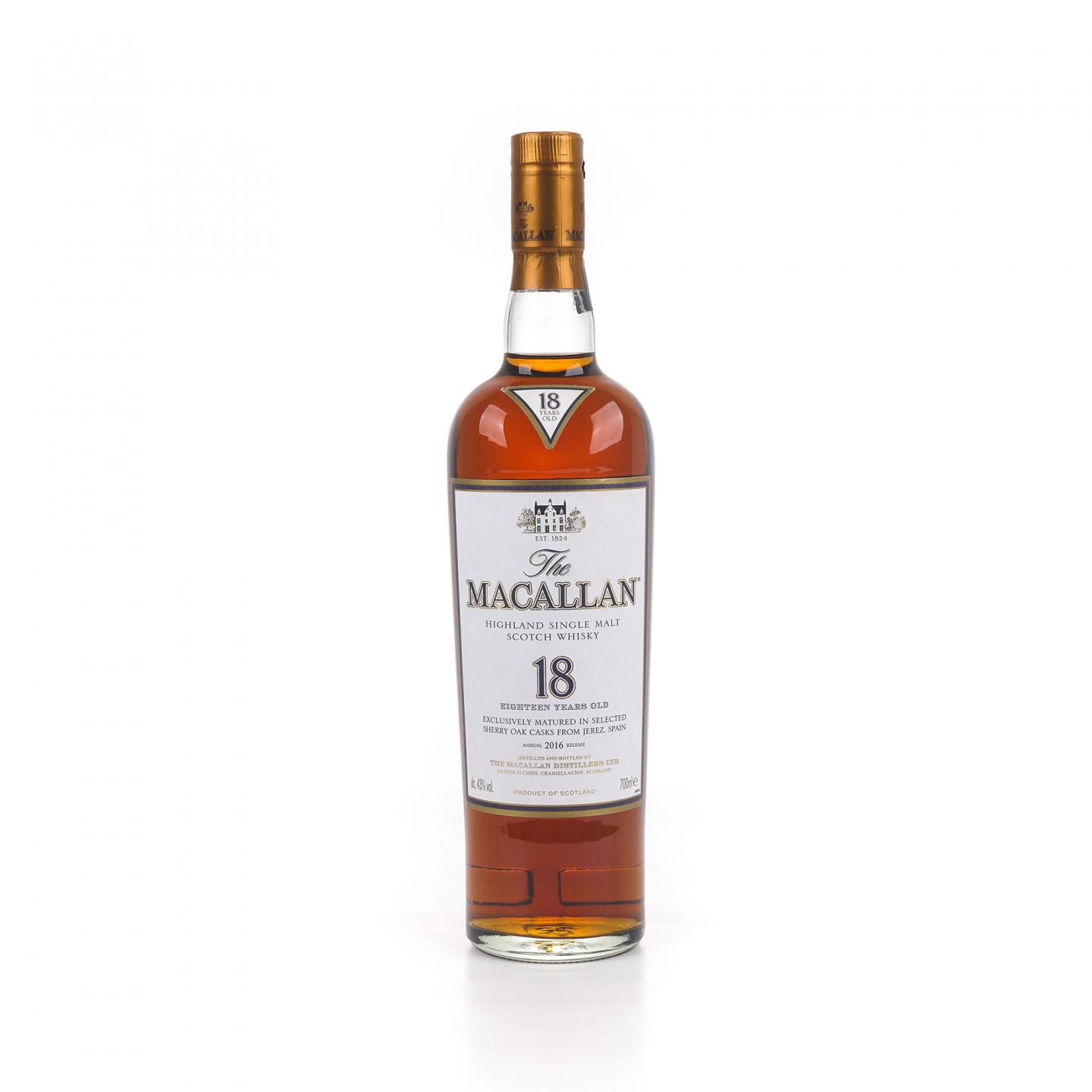 Macallan 麦卡伦 18年 2016 雪莉桶
