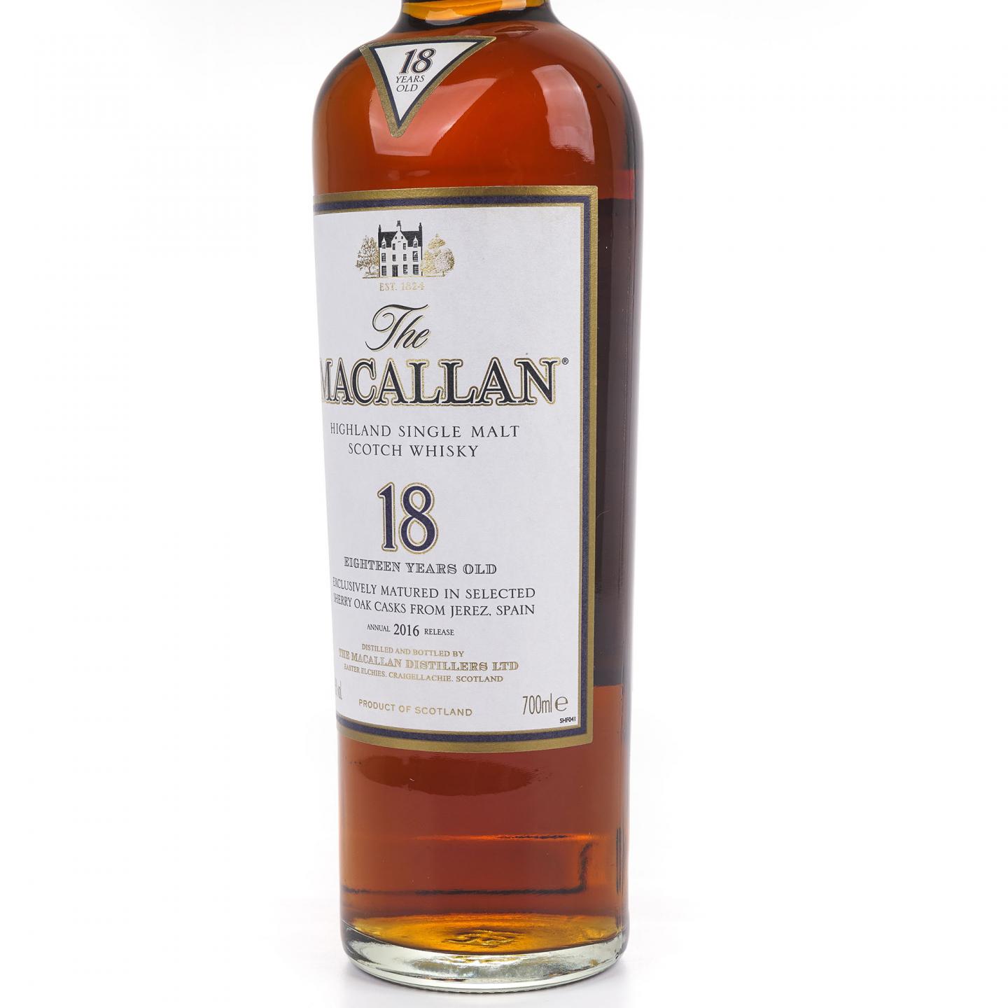 Macallan 麦卡伦 18年 2016 雪莉桶