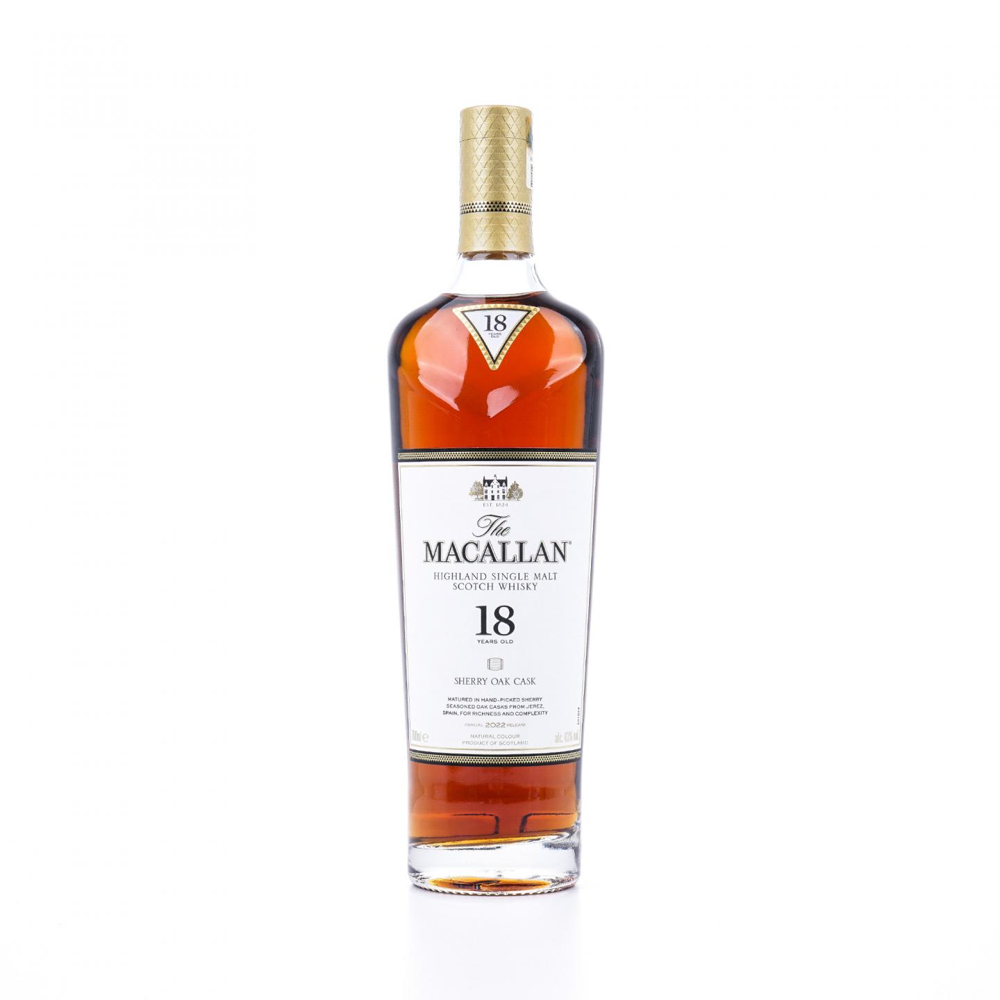 【附X光图】Macallan 麦卡伦 18年 2022 雪莉桶