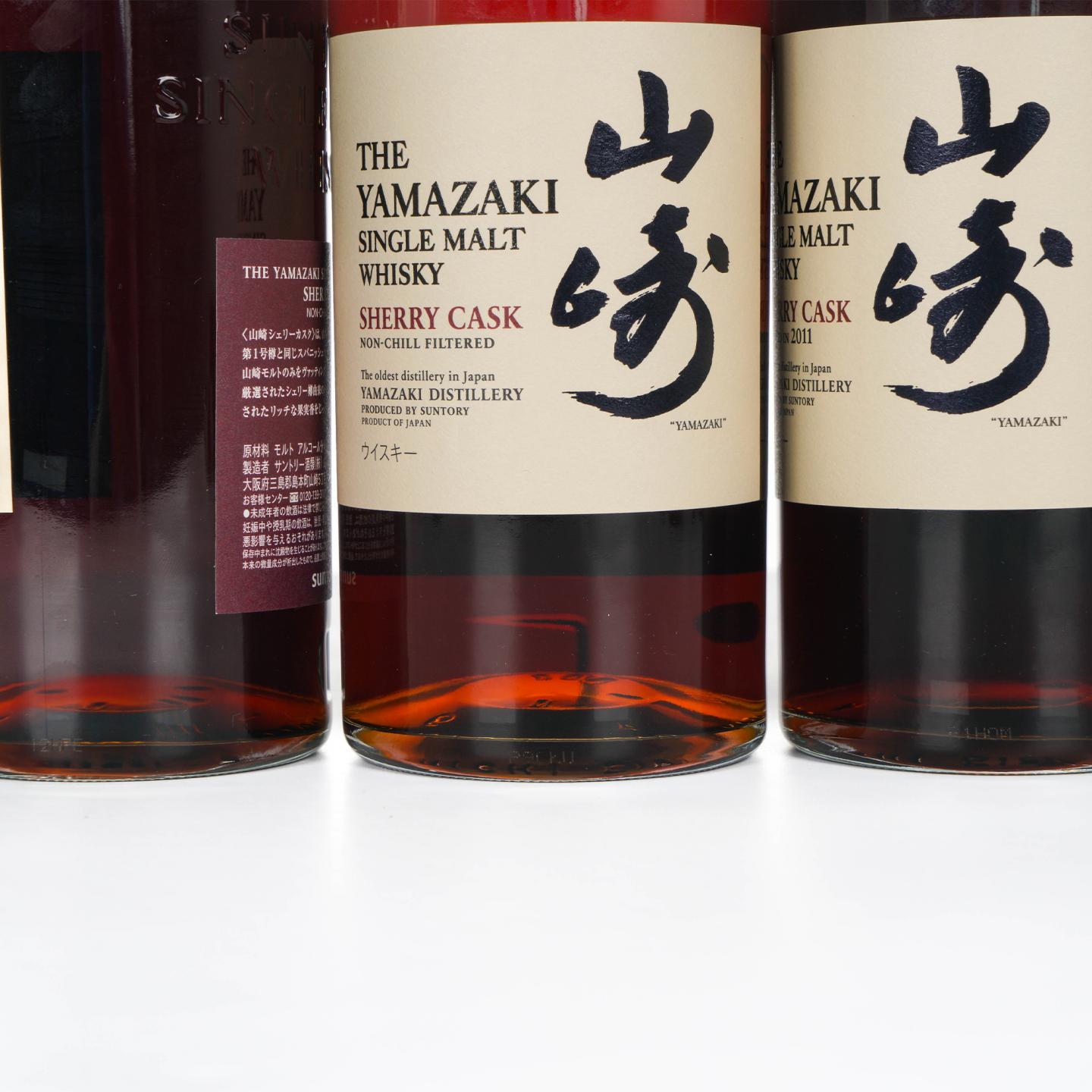 山崎 2009首版/2011/2012 雪莉桶 Sherry Cask 3瓶组