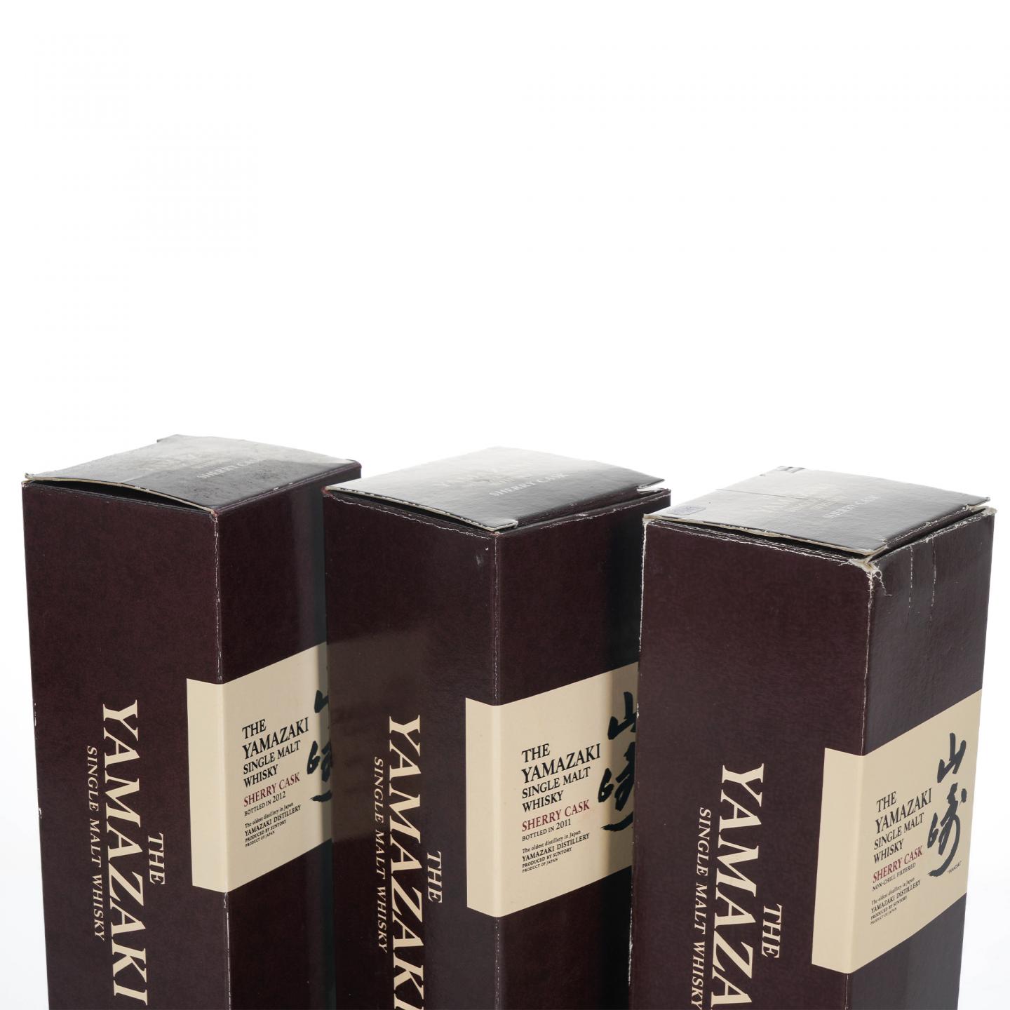 山崎 2009首版/2011/2012 雪莉桶 Sherry Cask 3瓶组