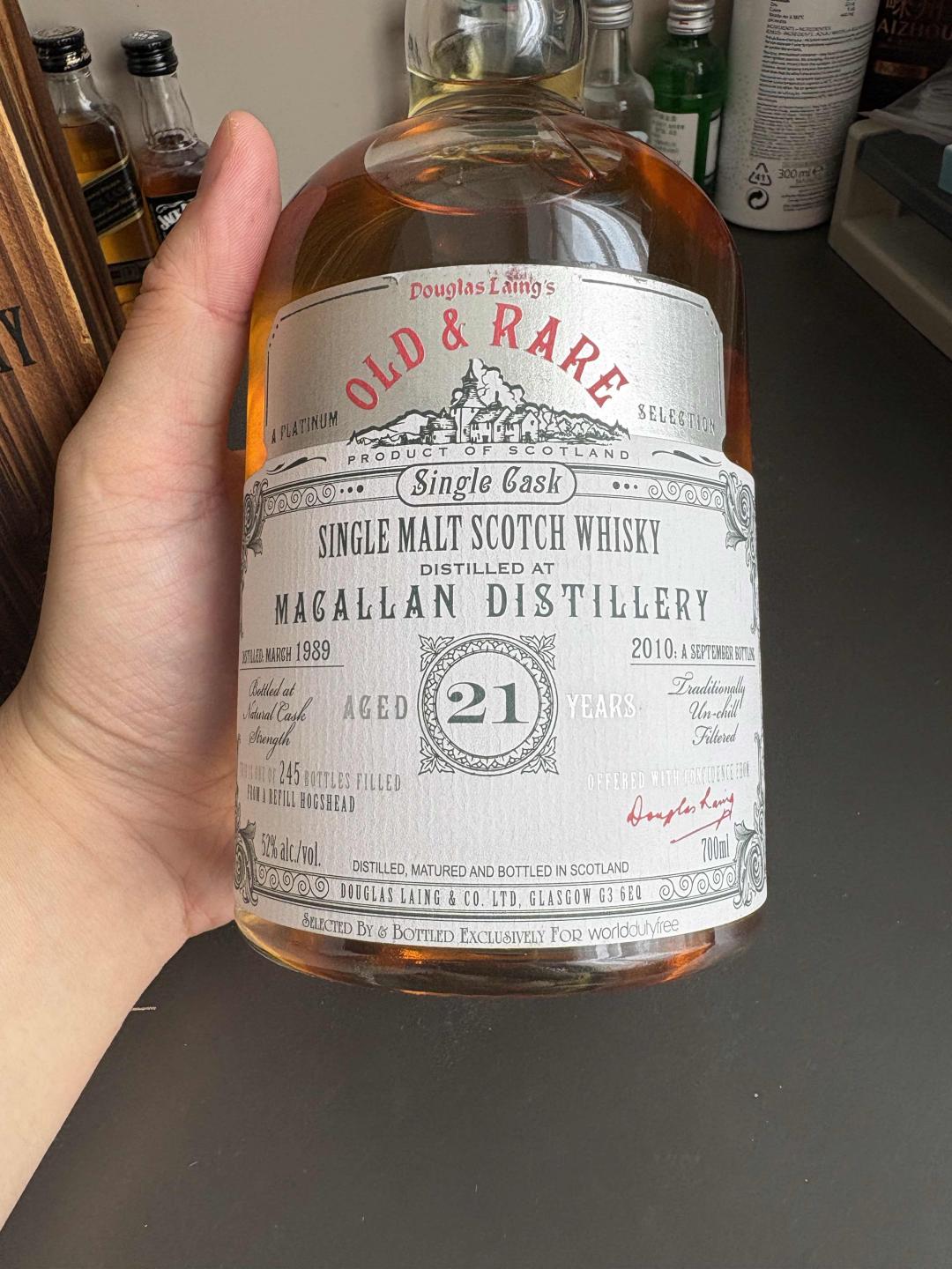 麦卡伦21年白金单桶1989