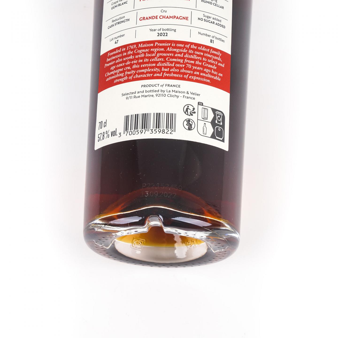 Maison Prunier 2022 干邑 单桶 Lot 47