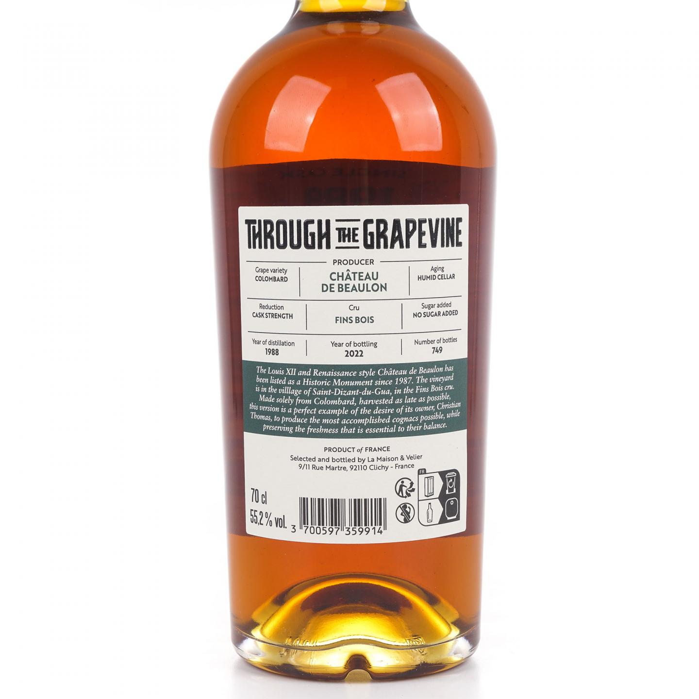 Chateau de Beaulon 1988-2022 干邑 单桶桶强