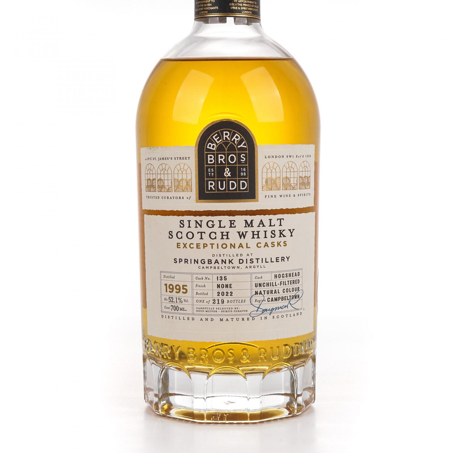 Springbank 云顶 1995-2022 BBR 超凡单桶#135