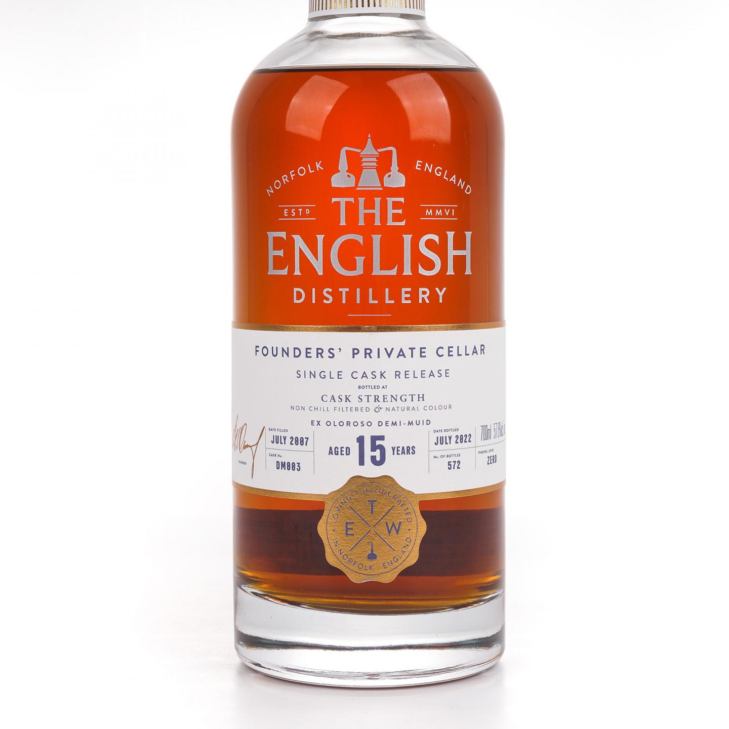 The English Whisky 15年 2007-2022 桶强