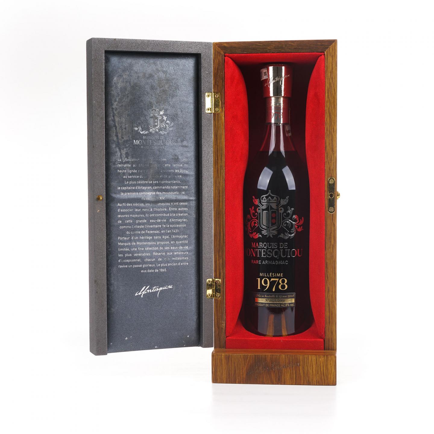 Marquis de Montesquiou 蒙特伯爵 1978 稀有年份系列 雅文邑白兰地 行货