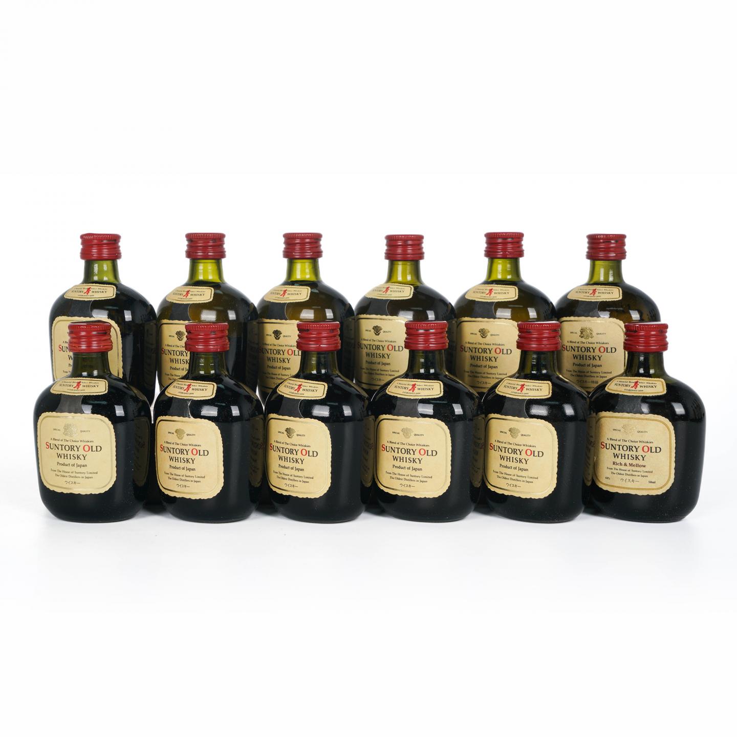 三得利 Old Whisky 寿瓶 金狮标/金花标 12瓶组*50ml