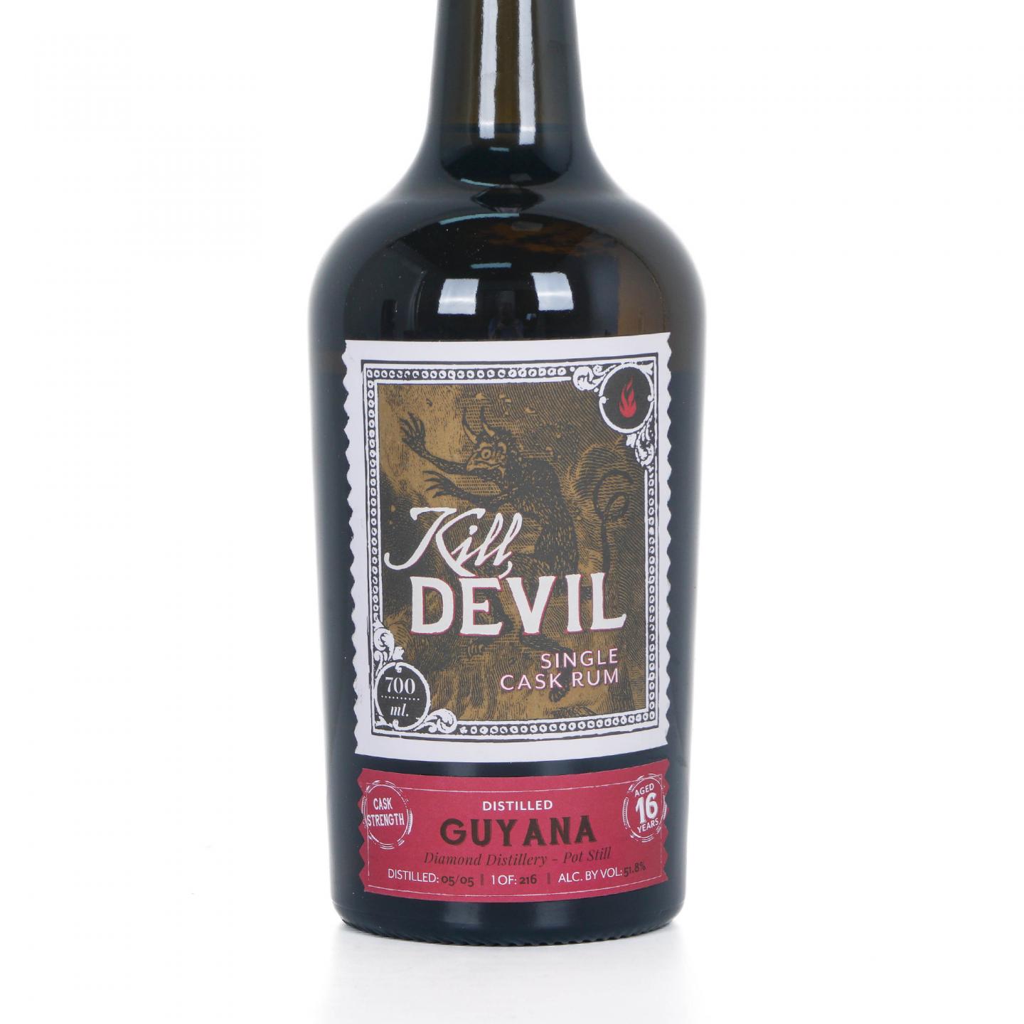 Guyana 钻石 16年 2005 Kill Devil 单桶朗姆酒 桶强 51.8%Vol.