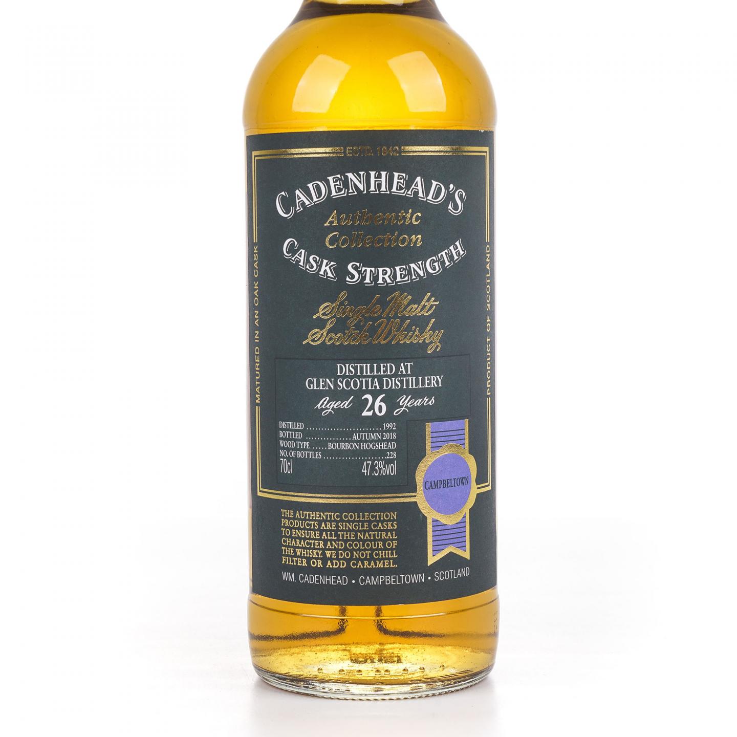 Glen Scotia 格兰帝 26年 1992-2018 Cadenhead 单桶桶强