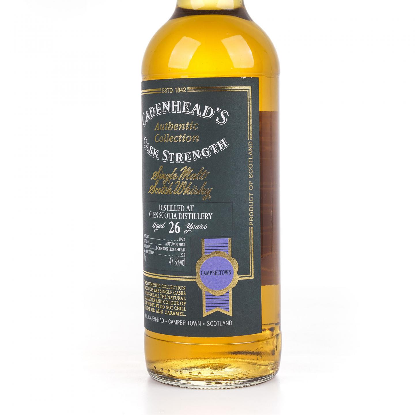 Glen Scotia 格兰帝 26年 1992-2018 Cadenhead 单桶桶强