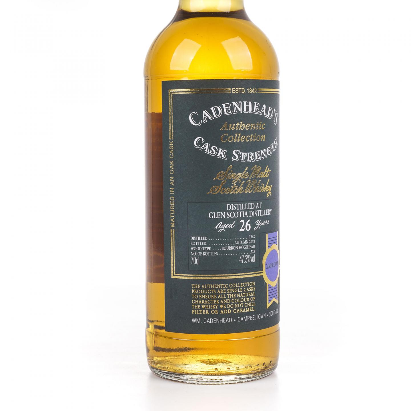 Glen Scotia 格兰帝 26年 1992-2018 Cadenhead 单桶桶强