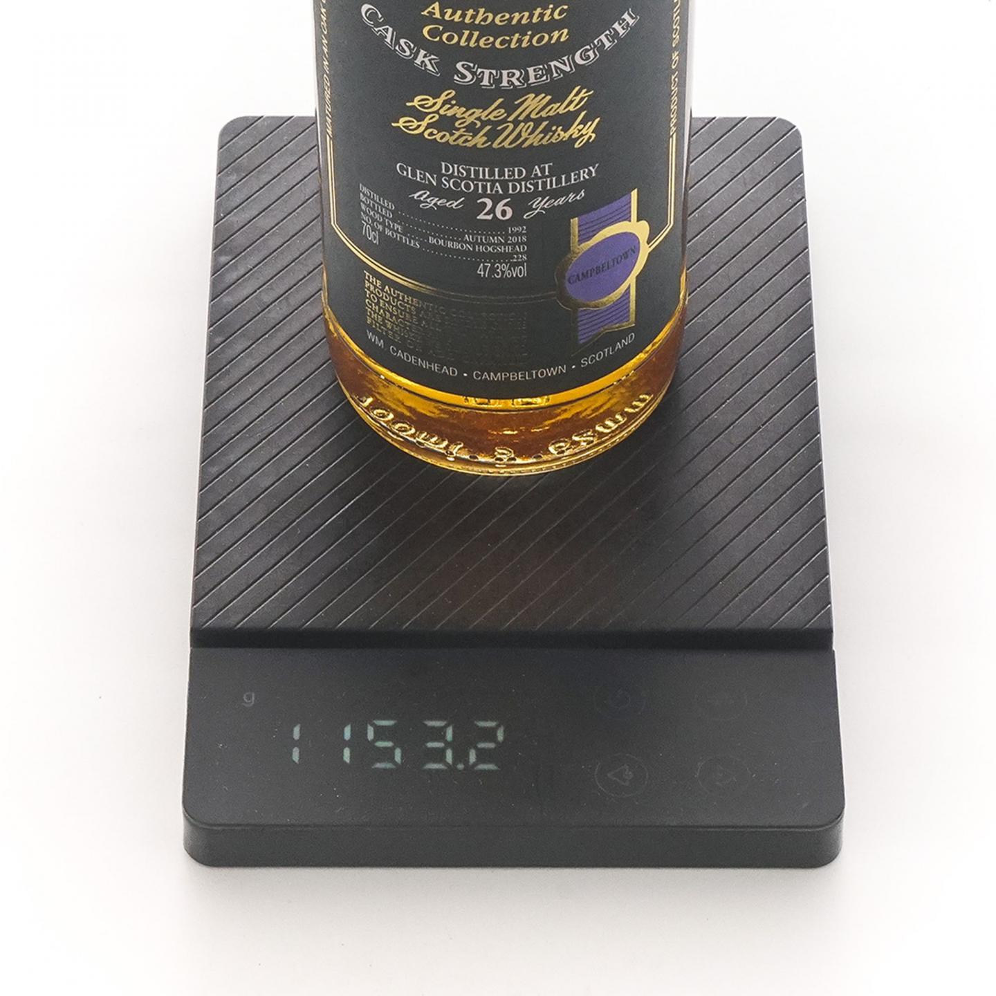 Glen Scotia 格兰帝 26年 1992-2018 Cadenhead 单桶桶强