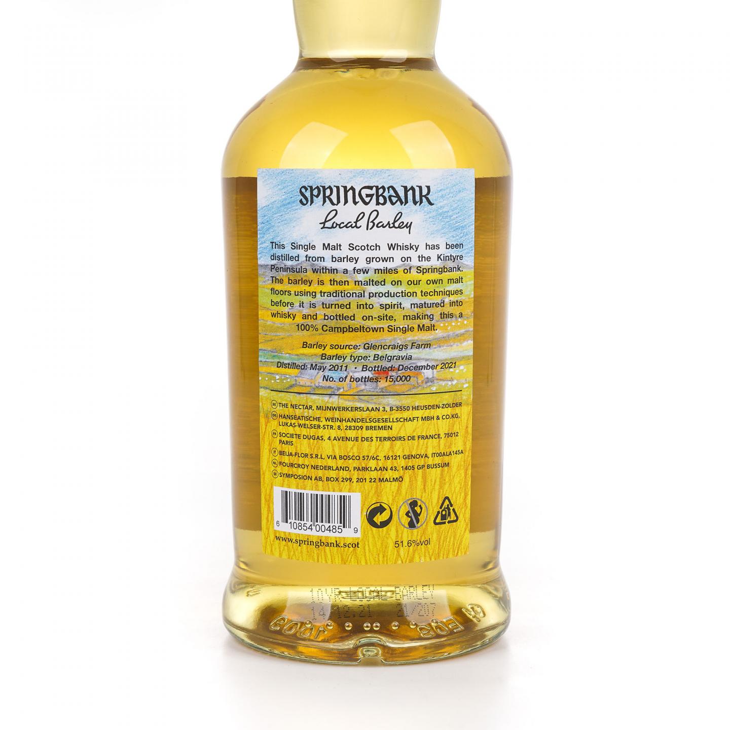 Springbank 云顶 10年 2021 本地大麦 700ml