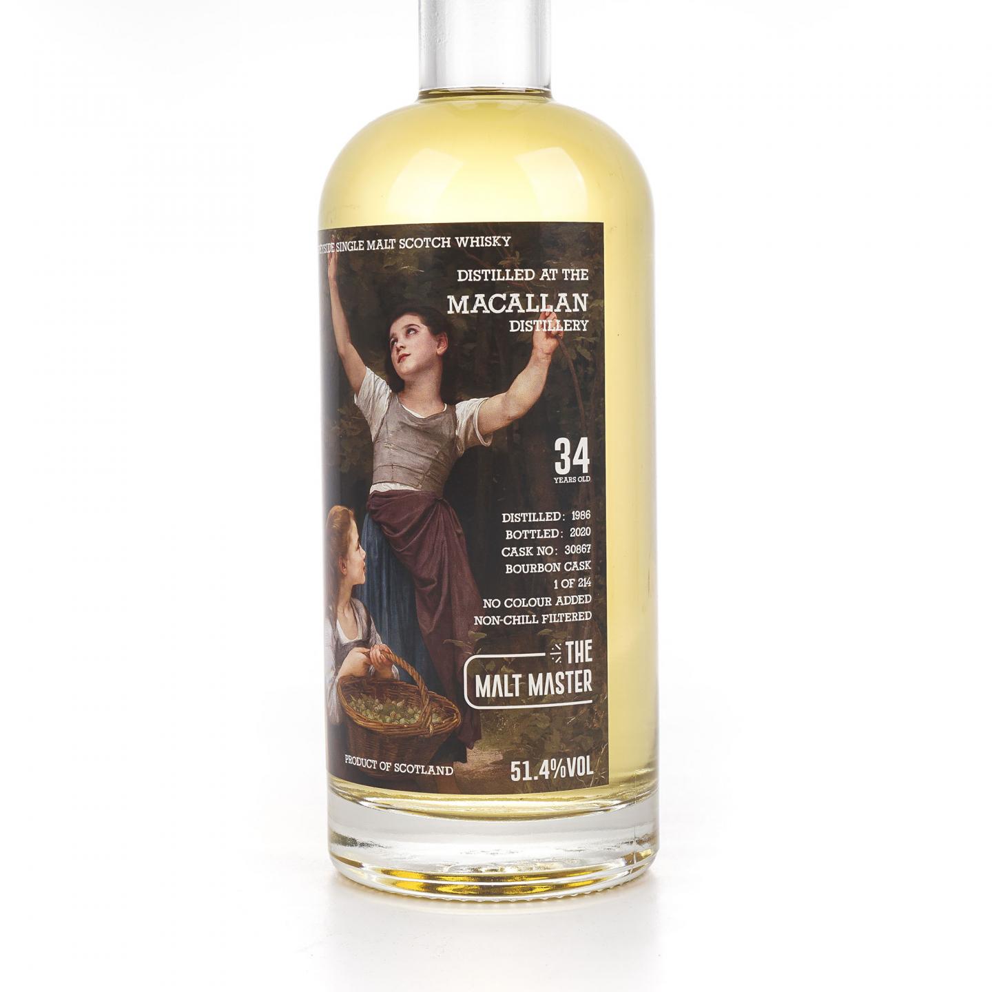 Macallan 麦卡伦 34年 1986-2020 The Malt Master 波本桶#30867