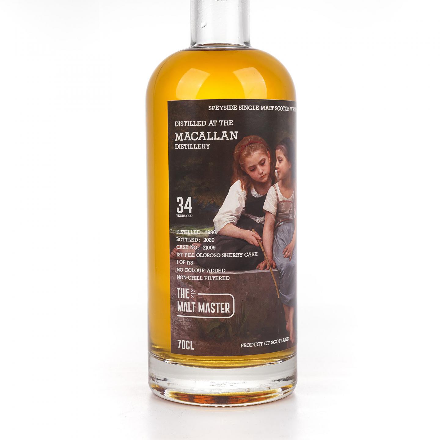 Macallan 麦卡伦 34年 1986-2020 the Malt Master 雪莉桶#31009