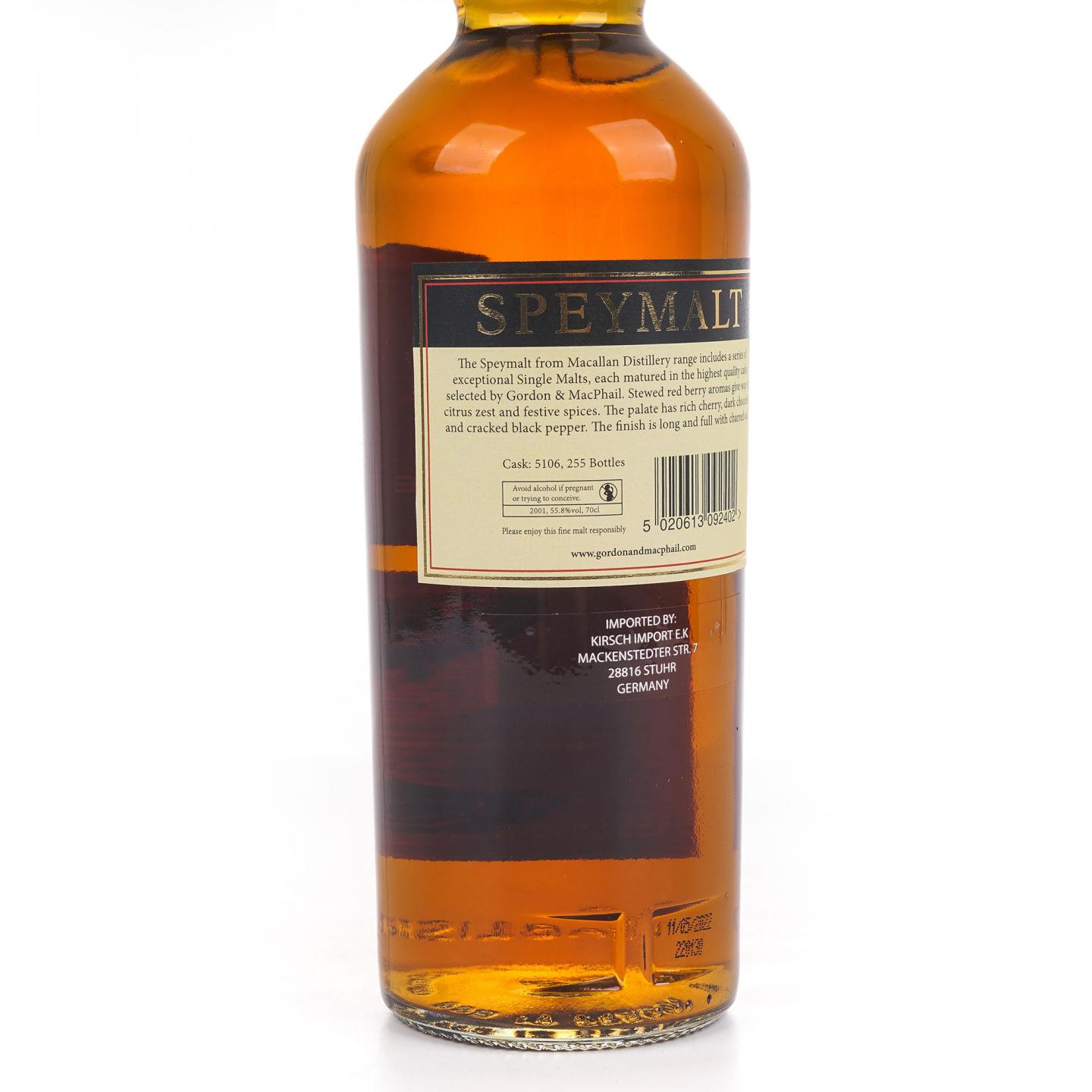Speymalt 麦卡伦 2001-2022 GM 桶号#5106