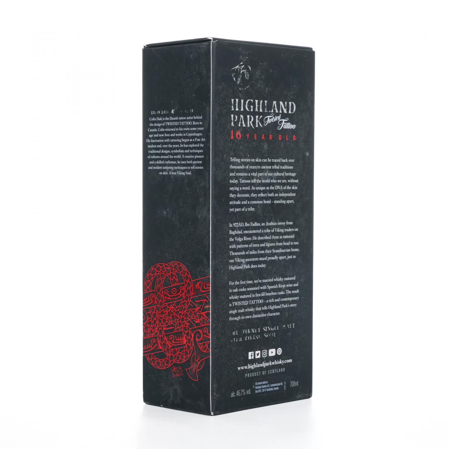 Highland Park 高原骑士 16年 Twisted Tattoo 2瓶组*700ml