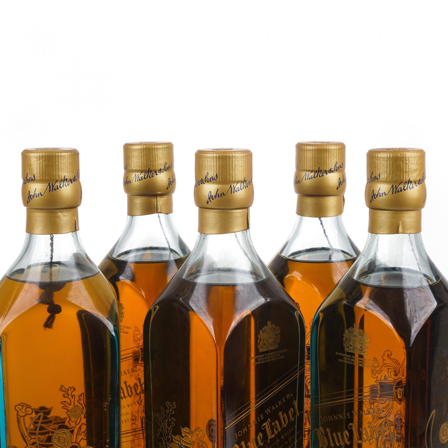 Johnnie Walker 尊尼获加 蓝牌 五路财神 750ml*5瓶组