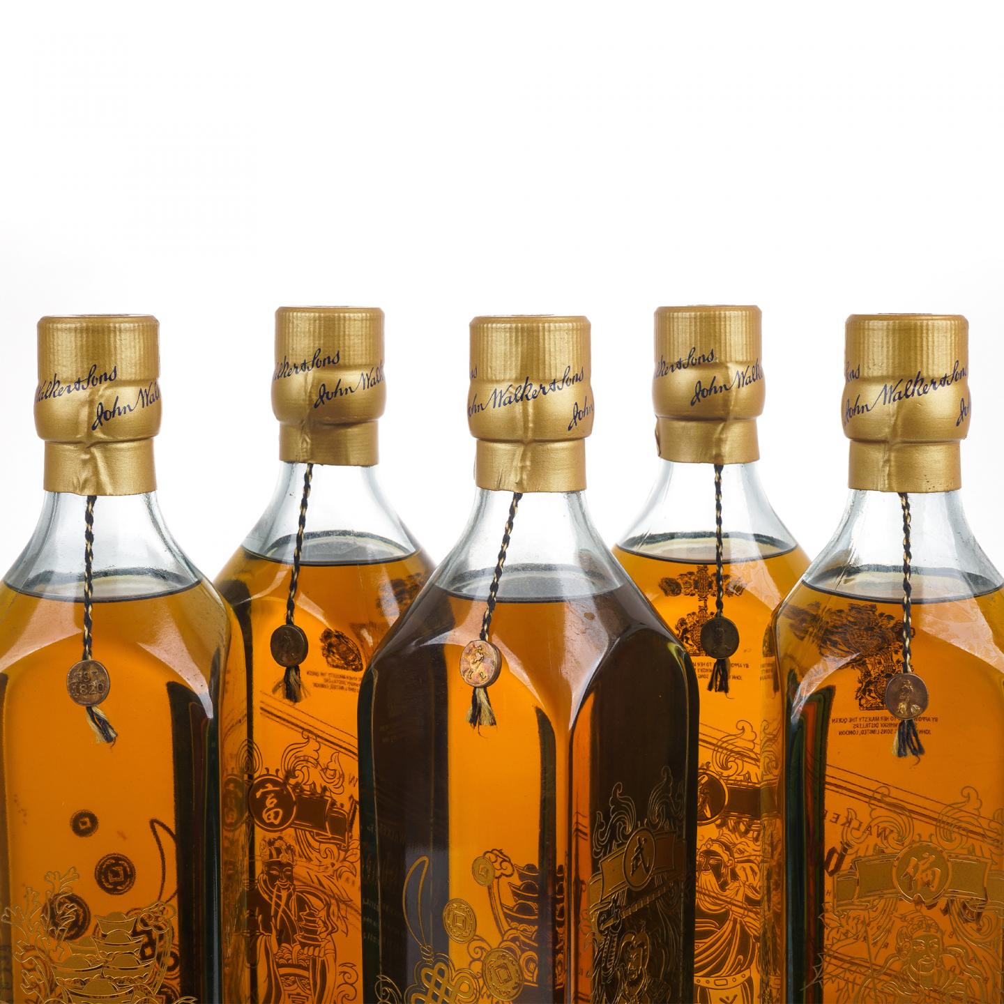 Johnnie Walker 尊尼获加 蓝牌 五路财神 750ml*5瓶组