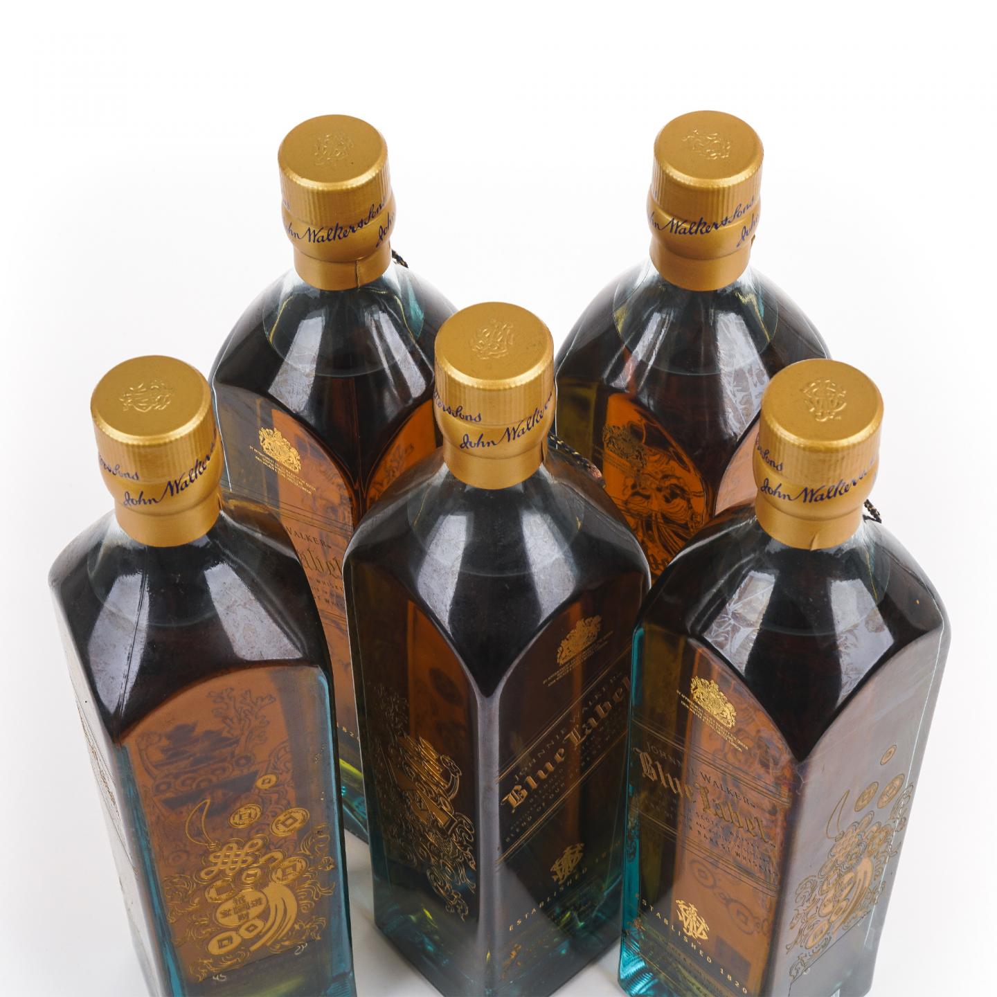 Johnnie Walker 尊尼获加 蓝牌 五路财神 750ml*5瓶组