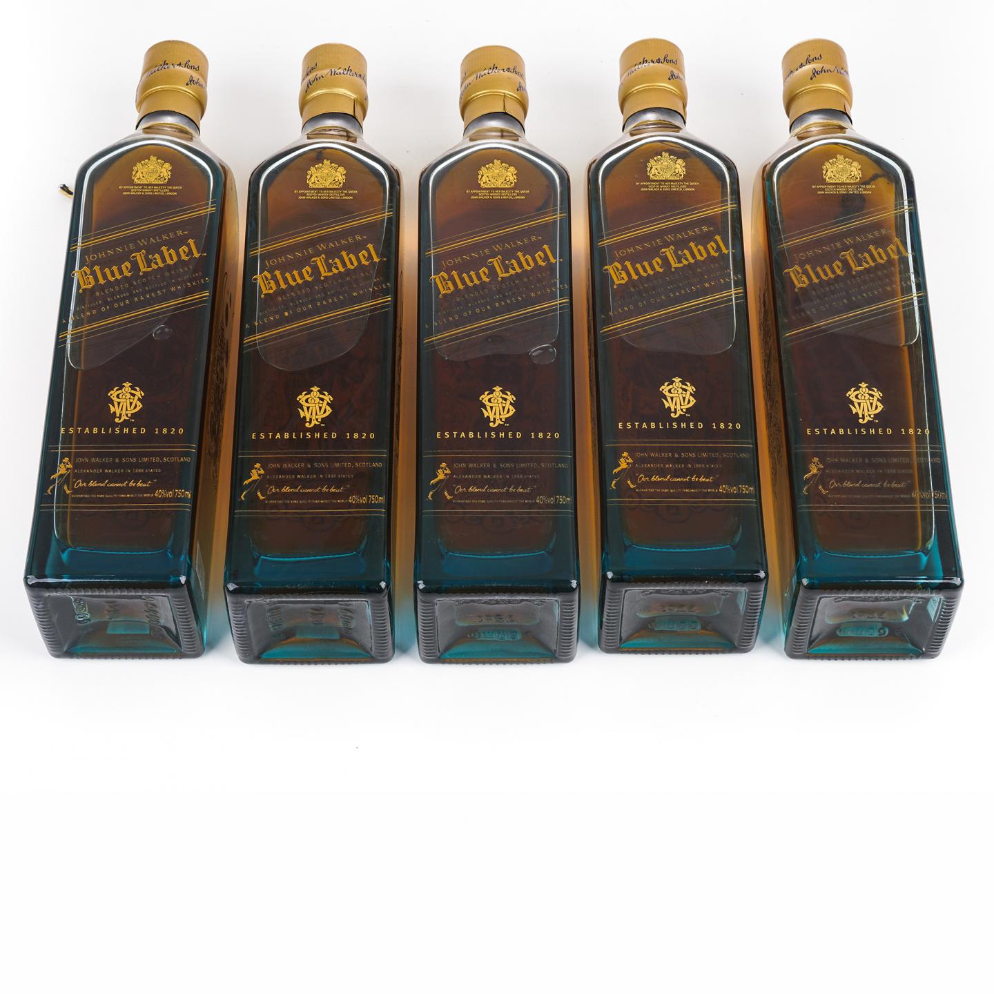 Johnnie Walker 尊尼获加 蓝牌 五路财神 750ml*5瓶组